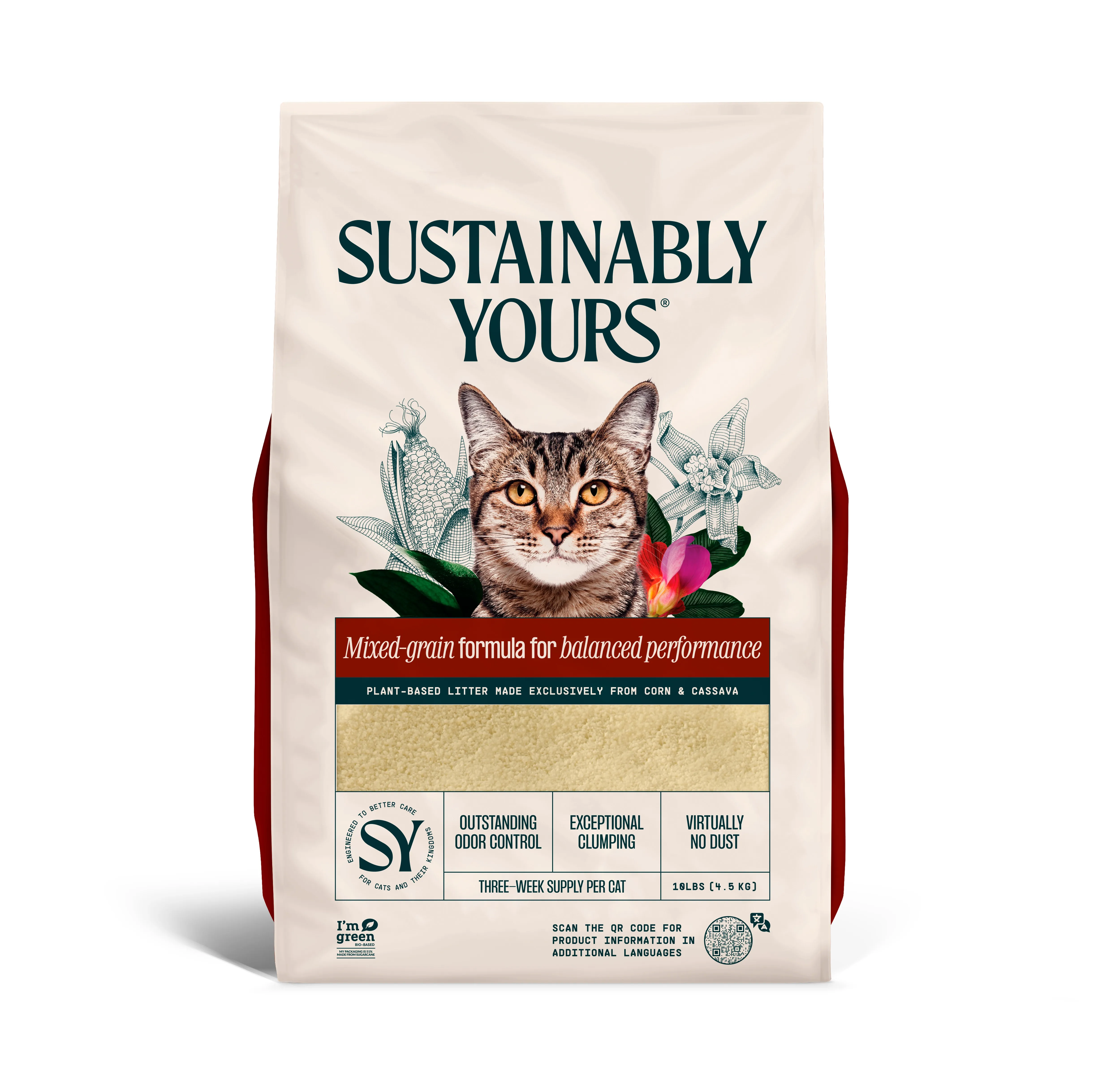 Sustainably Yours pakaiši kaķiem, jauktu graudu formula 4.54kg - Produkta attēls 