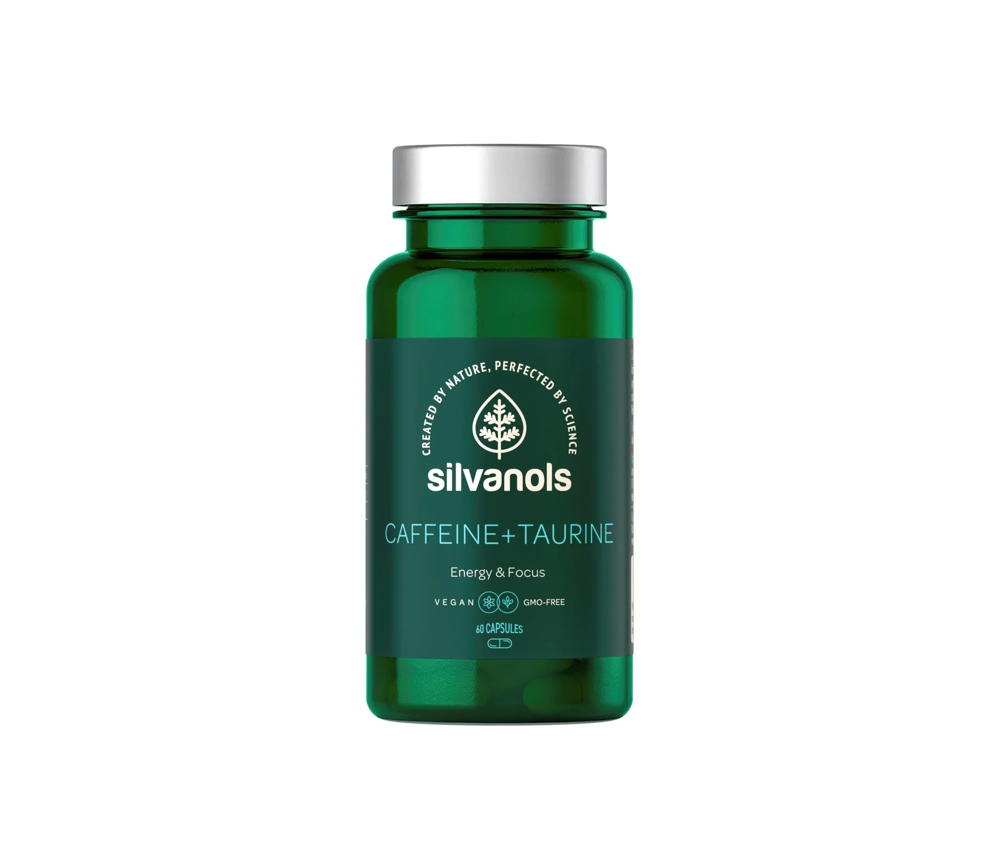 SILVANOLS Caffeine + Taurine kapsulas, 60 gab - Produkta attēls 