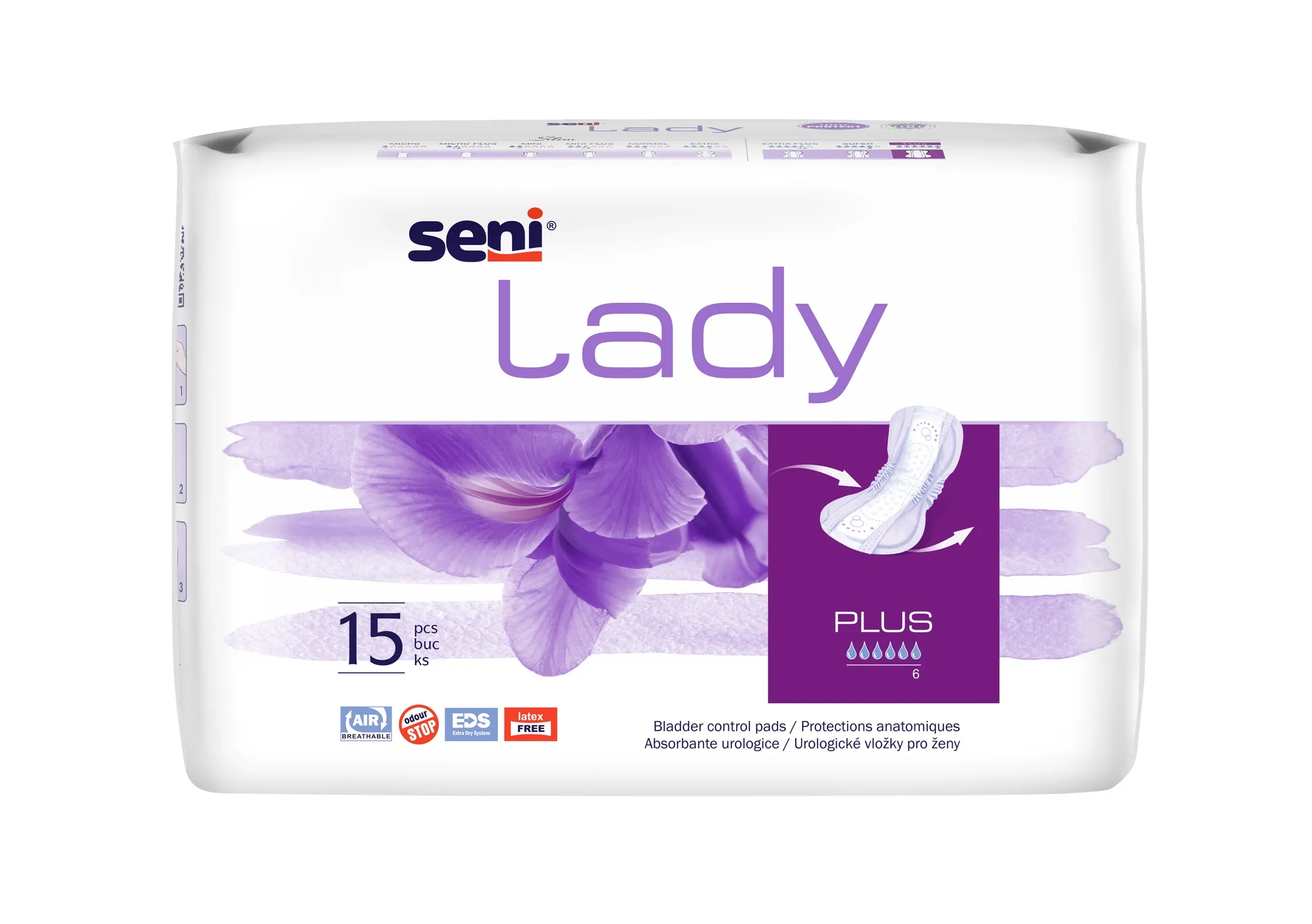 SENI LADY Plus uroloģiskie ieliktņi, 15 gab. - Produkta attēls 