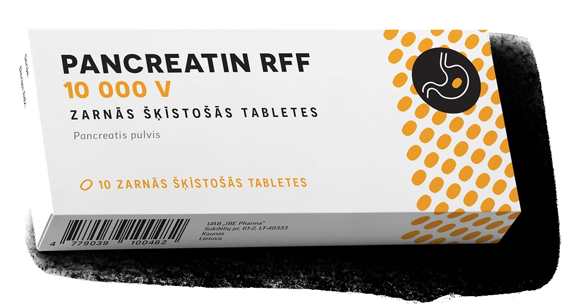 PANCREATIN RFF 10000V ZARNĀS ŠĶ TBL N10 - Produkta attēls 