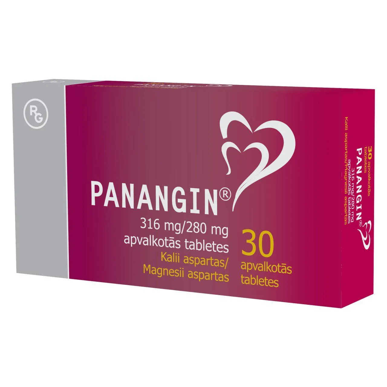PANANGIN 316MG/280MG APV.TBL N30 - Produkta attēls 
