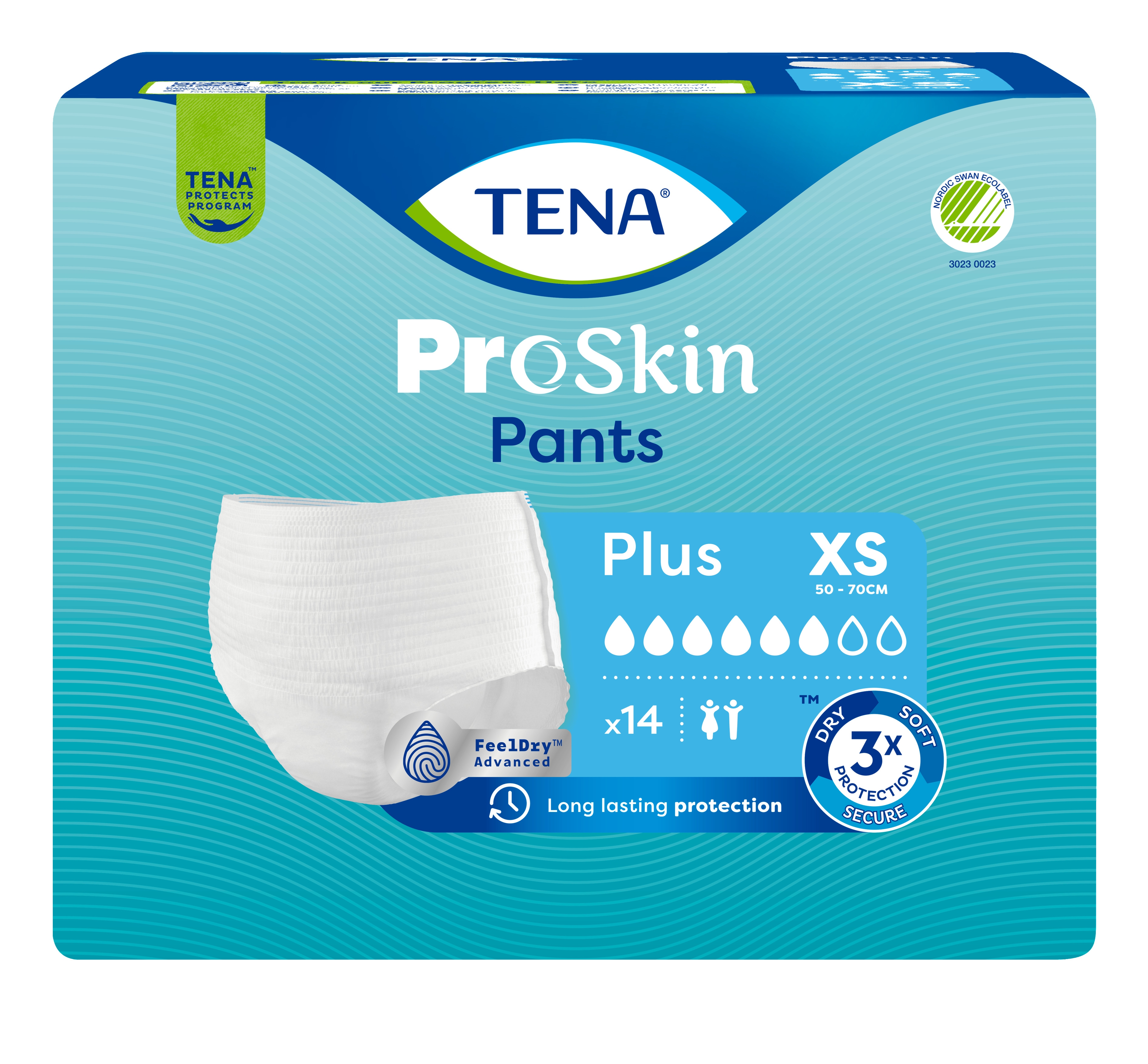 TENA Pants Plus biksītes XS izmērs, 14 gab. - Produkta attēls 
