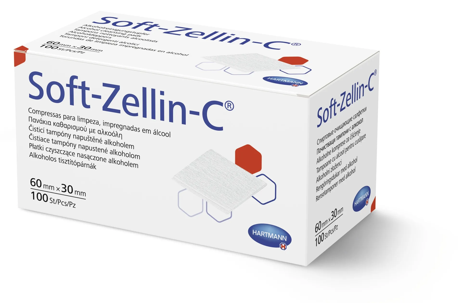 SOFT-ZELLIN salvetes 6 x 3 cm, 100 gab - Produkta attēls 