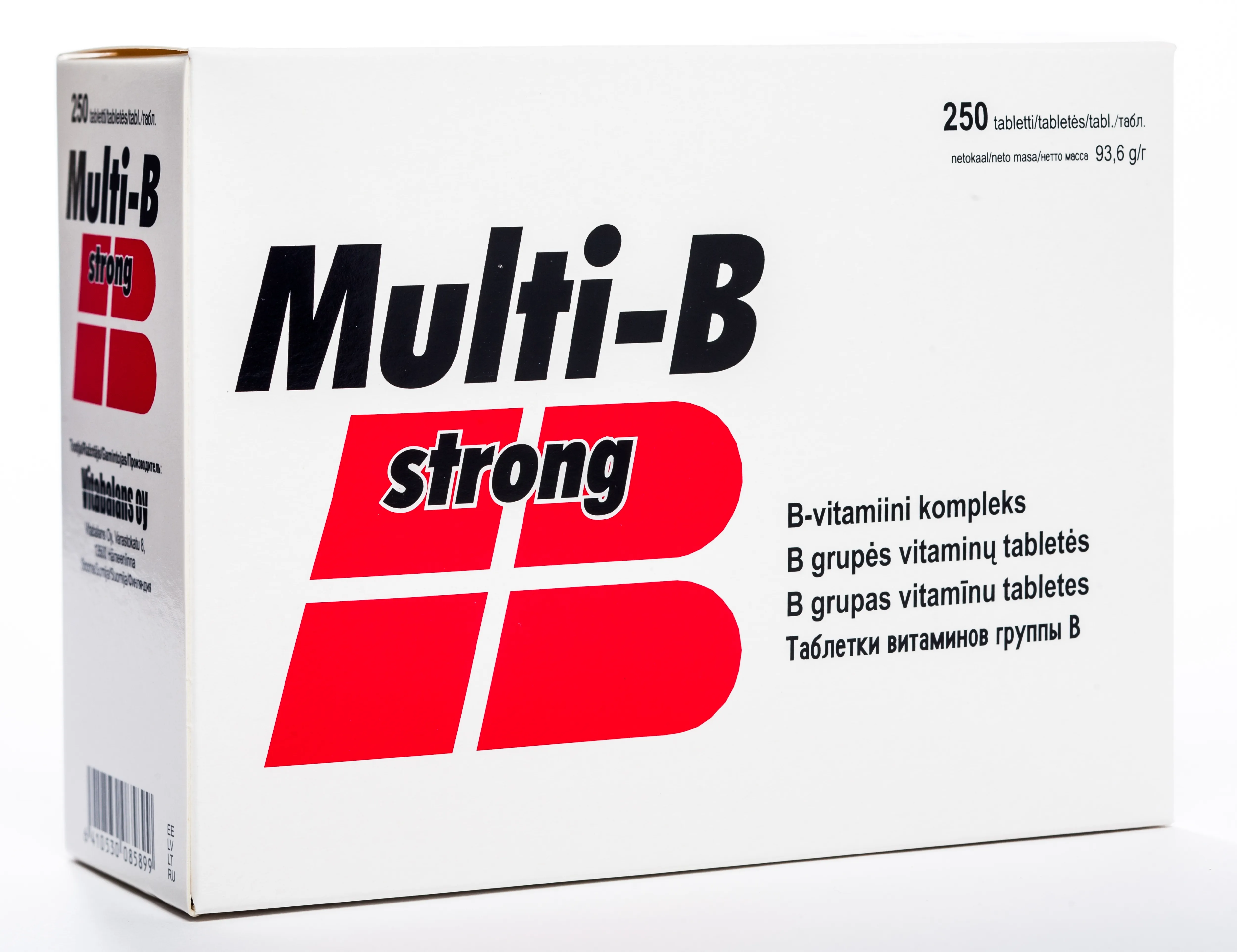 MULTI B STRONG, 250 tabletes B grupas vitamīni. - Produkta attēls 