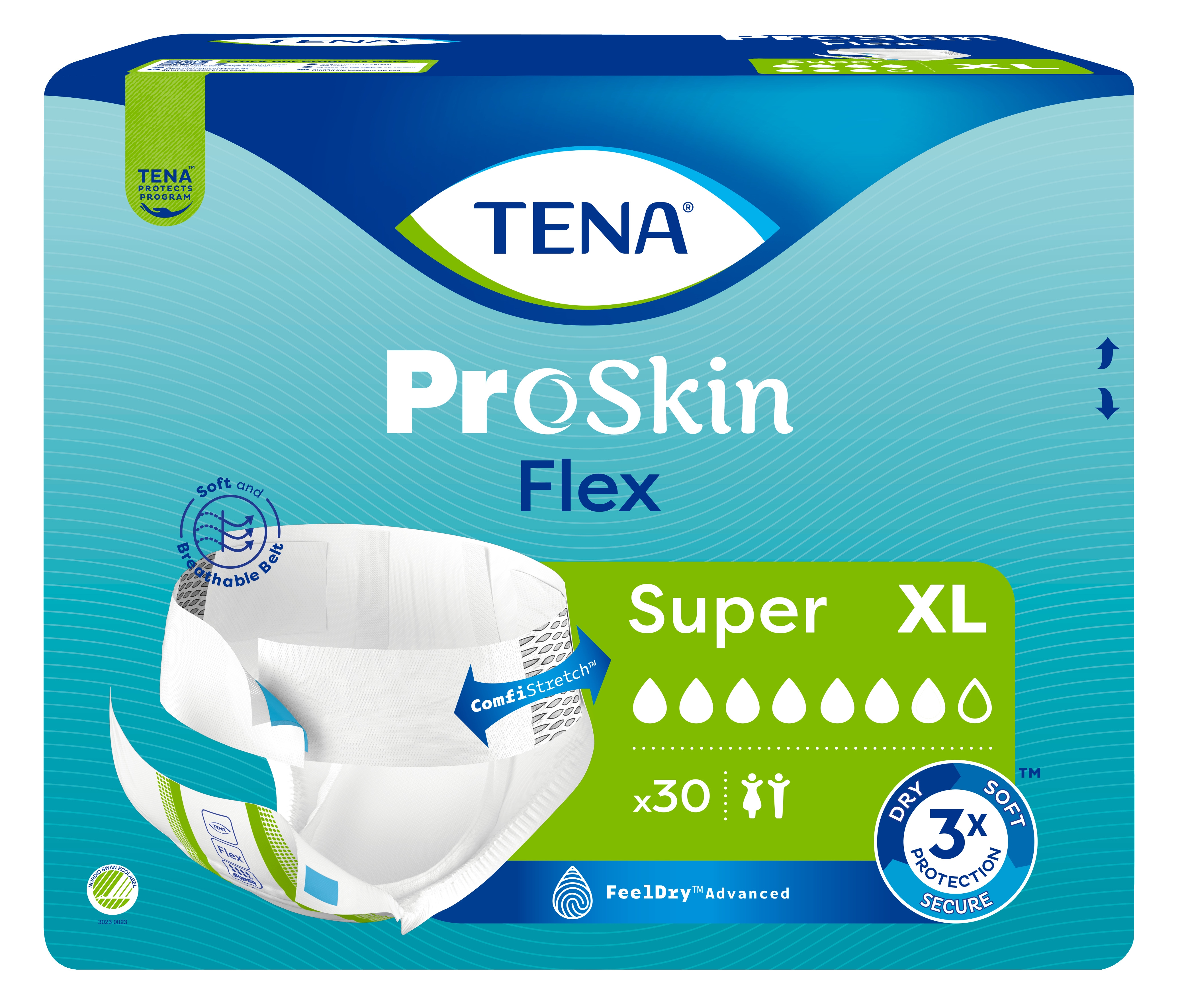 TENA Flex Super jostiņbikses XL izmērs, 30 gab. - Produkta attēls 