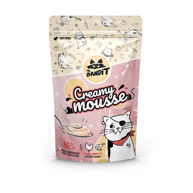 MR.BANDIT CAT KRĒMS AR VISTAS UN GARNEĻU GARŠU 60G - Produkta attēls 
