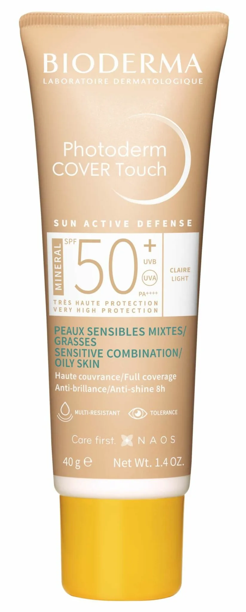 BIODERMA Photoderm Cover touch SPF50+ gaiši tonēts, 40g - Produkta attēls 