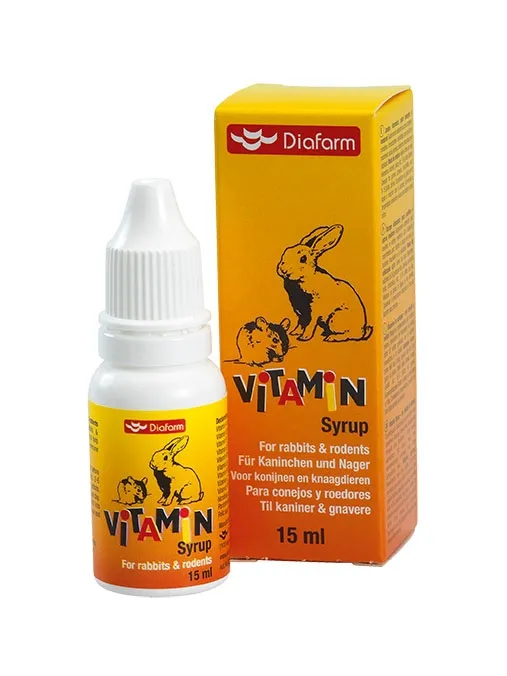 Diafarm vitamīnu sīrups trušiem, grauzējiem 15ml - Produkta attēls 