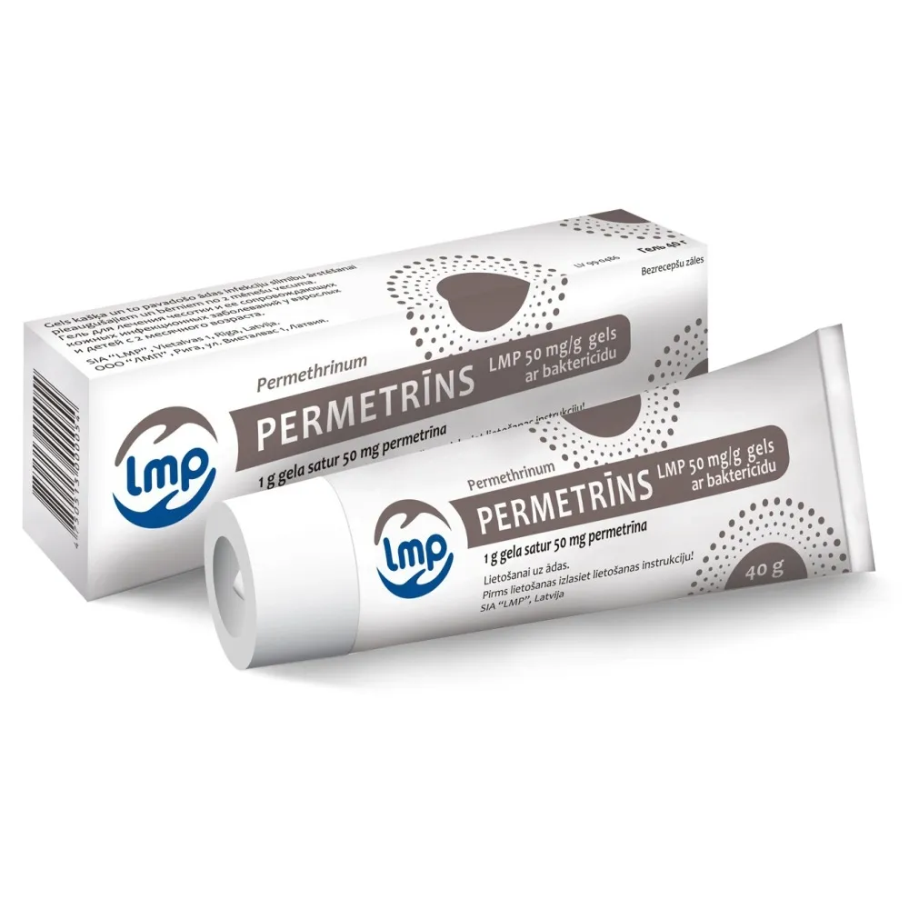 PERMETRĪNS LMP 50MG/G GELS AR BAKTERICĪDU 40G - Produkta attēls 