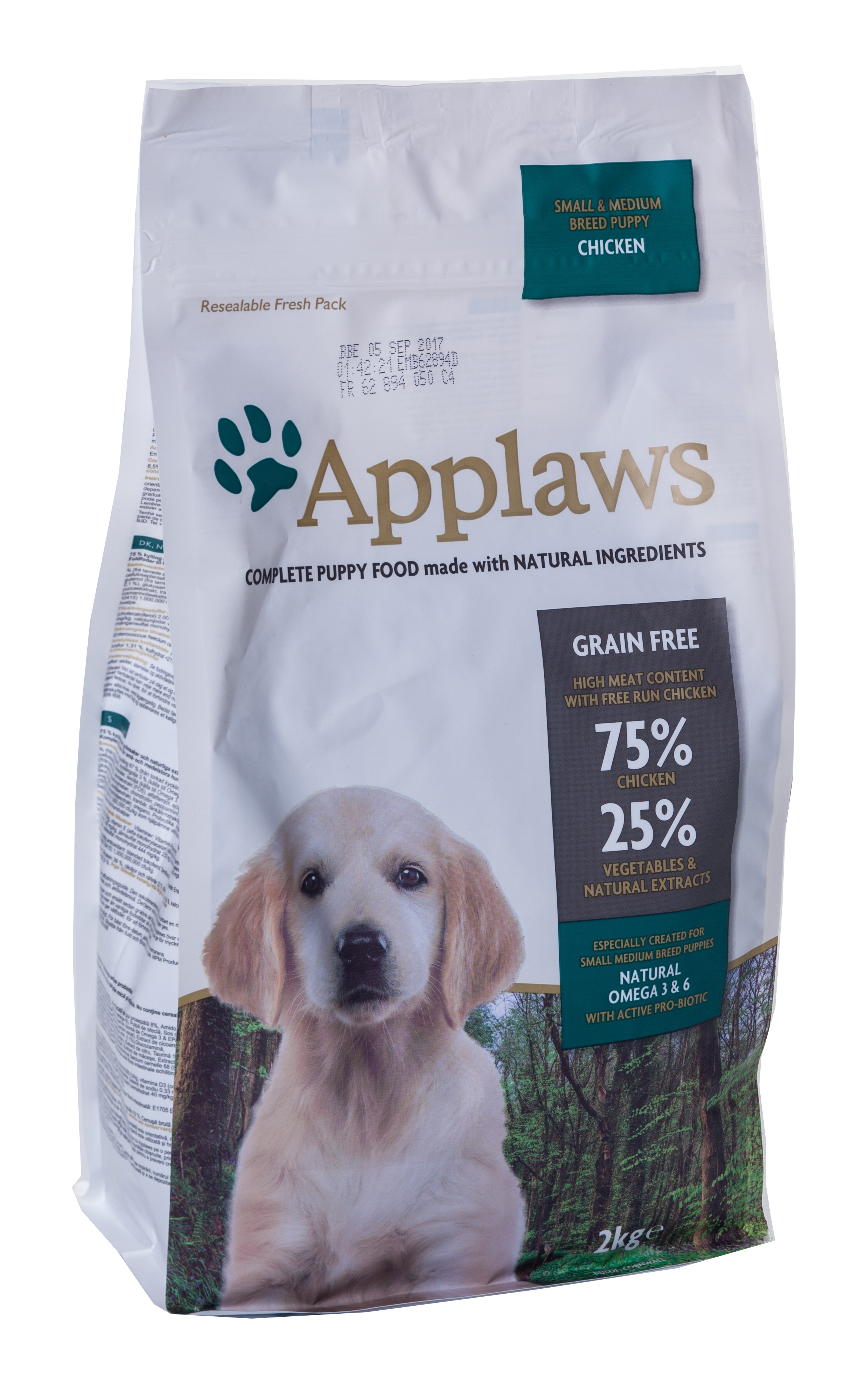 Applaws kucēnu sausā barība mazām&vid. šķirnēm vista 2kg - Produkta attēls 