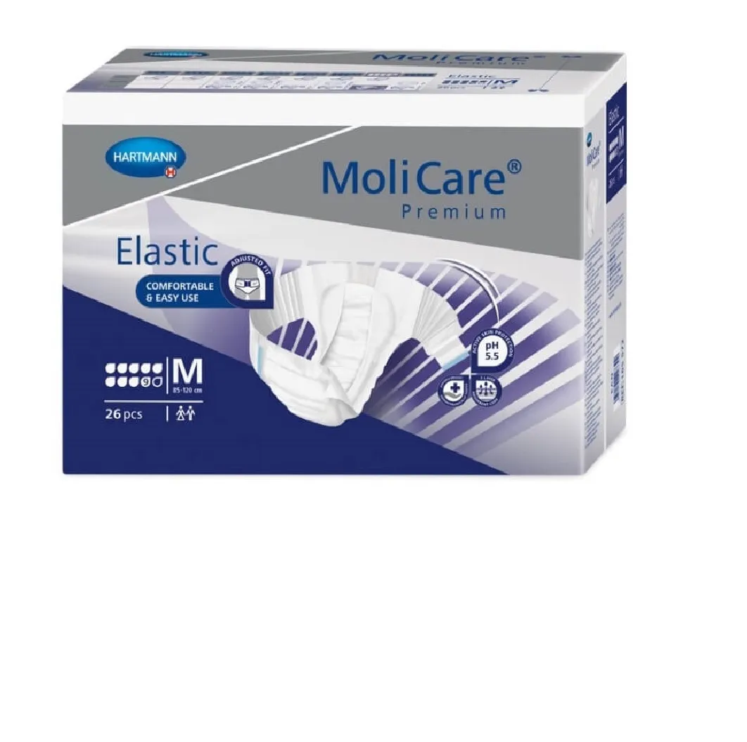 MOLICARE Premium Elastic autiņbikses (M izmērs, 9 piles), 26 gab - Produkta attēls 