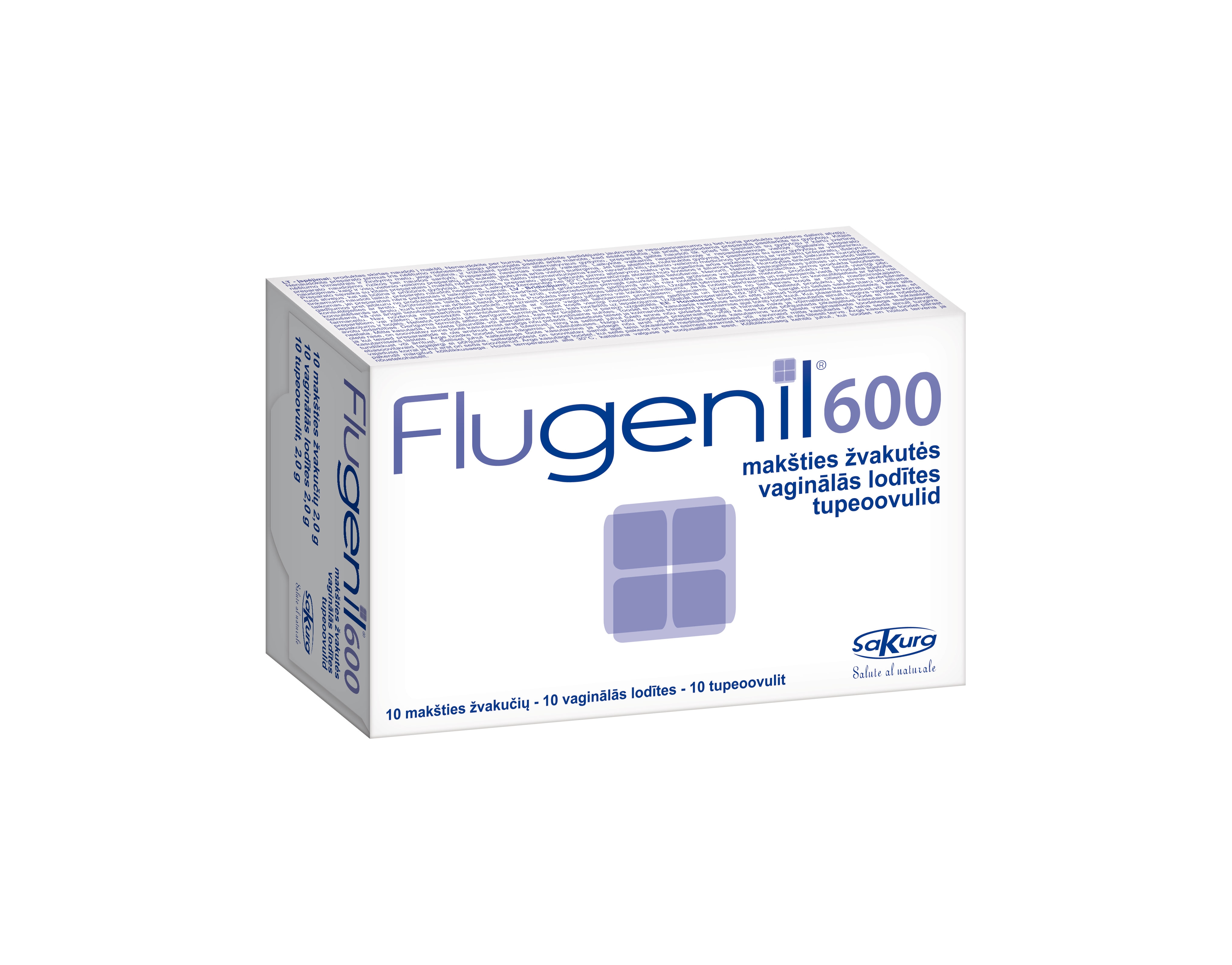 FLUGENIL 600 svecītes pret maksts kandidozi, 10 gab. - Produkta attēls 