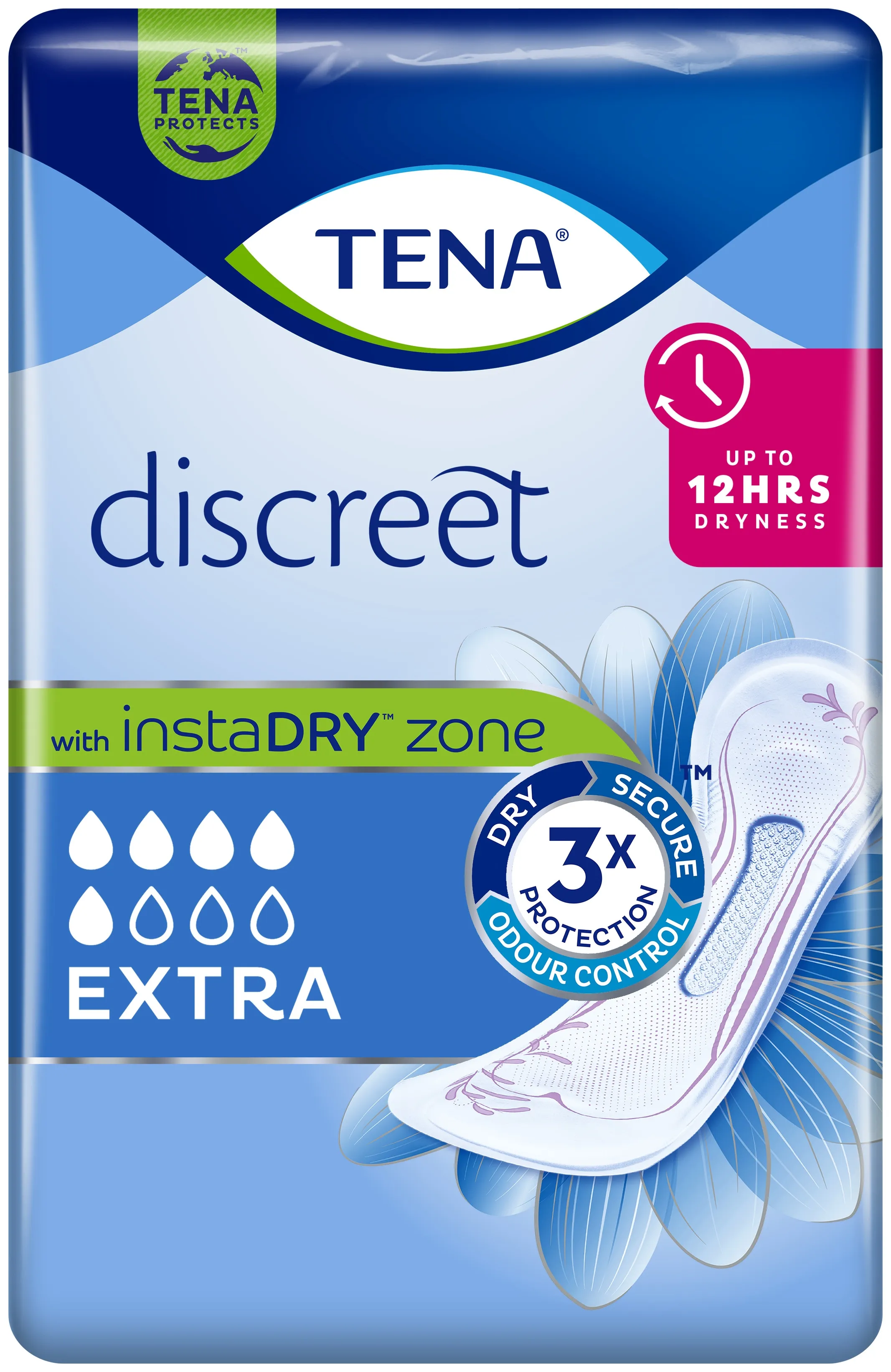 TENA Discreet Extra paketes, 10 gab. - Produkta attēls 
