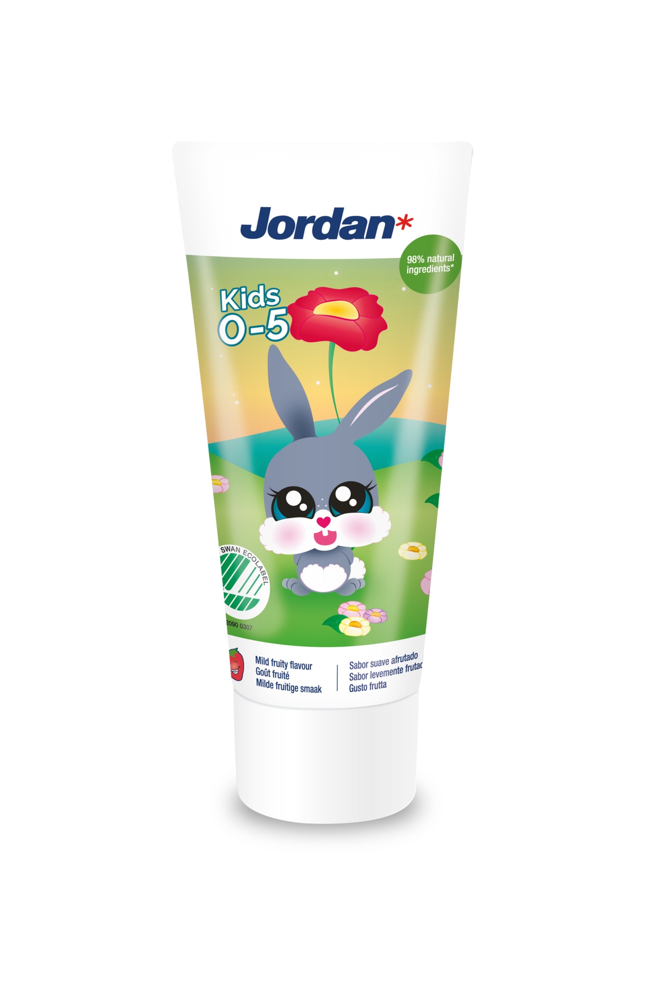 JORDAN "Kids" zobu pasta bērniem (0–5 gadi) ar maigu augļu garšu, 50 m - Produkta attēls 