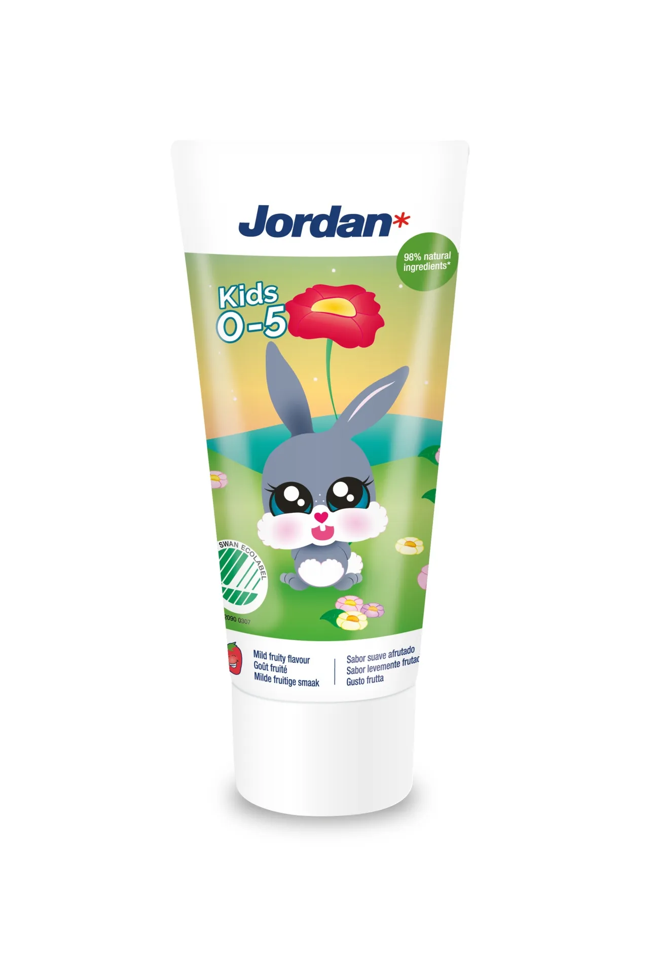 JORDAN "Kids" zobu pasta bērniem (0–5 gadi) ar maigu augļu garšu, 50 m - Produkta attēls 