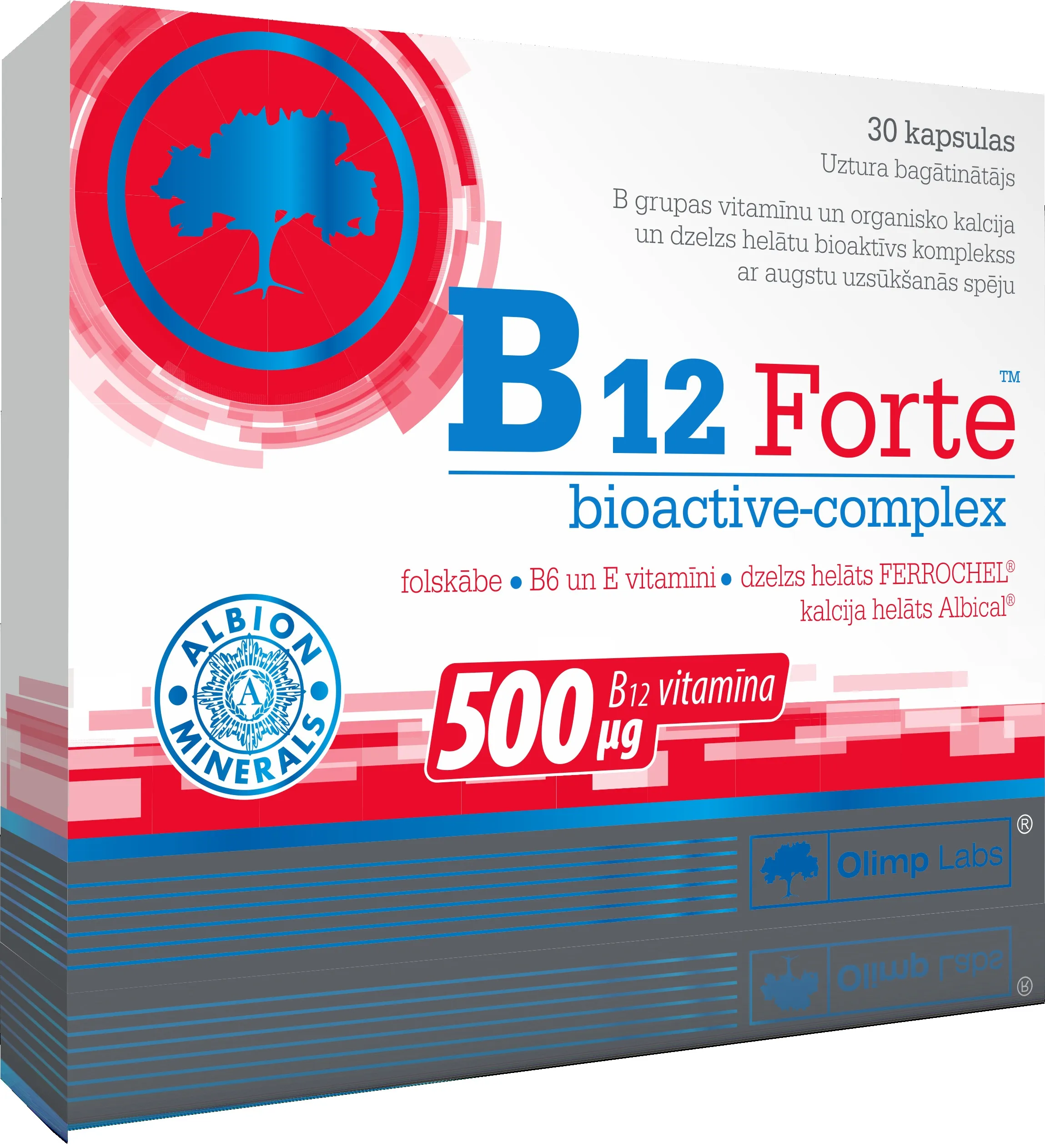 OLIMPLABS VIT B12 FORTE BIOCOMPLEX CPS N30 - Produkta attēls 