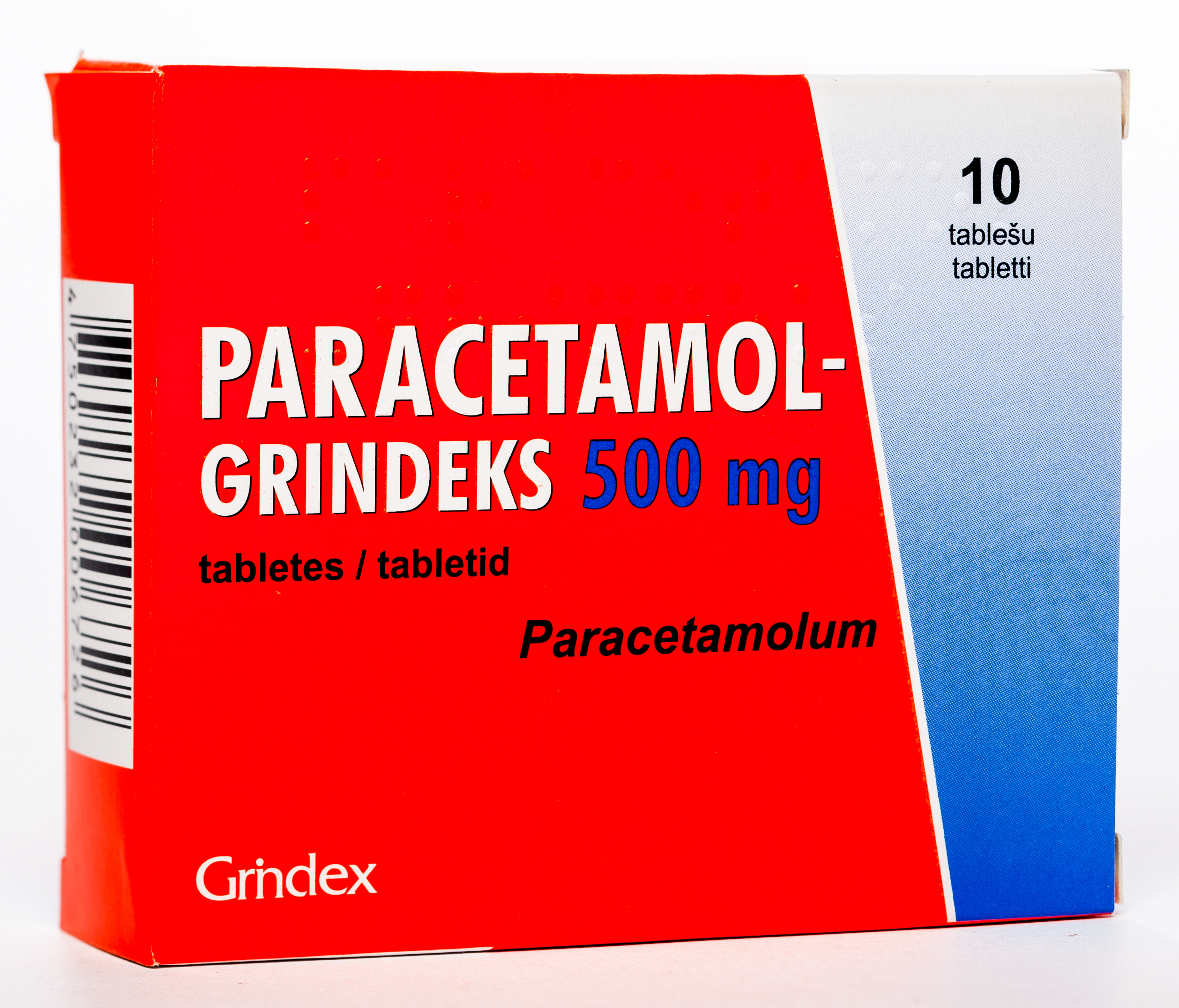 PARACETAMOL Grindeks 500 mg tabletes, 10 gab. - Produkta attēls 
