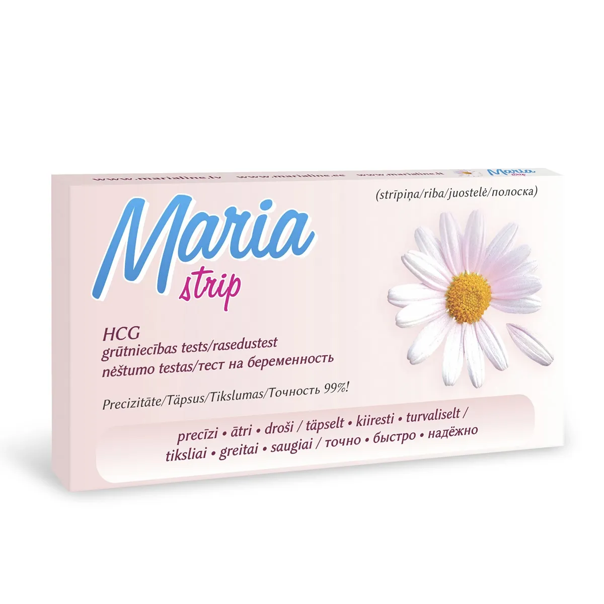 MARIA Strip tests grūtniecības noteikšanai - Produkta attēls 