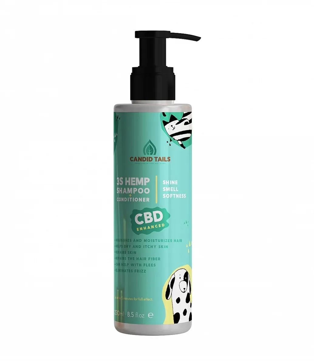 Candid Tails CBD šampūns suņiem 250ml - Produkta attēls 