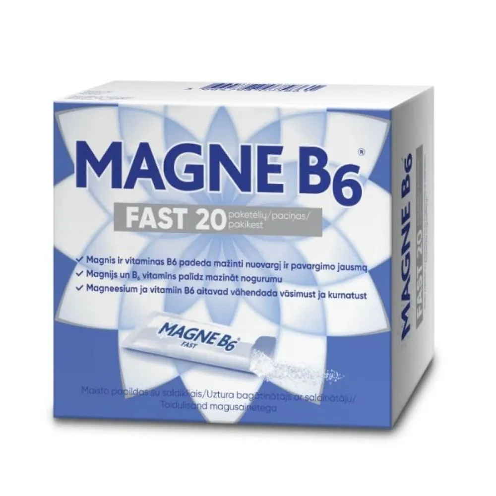 MAGNE B6 (Magnijs) fast granulas, 20 gab - Produkta attēls 3