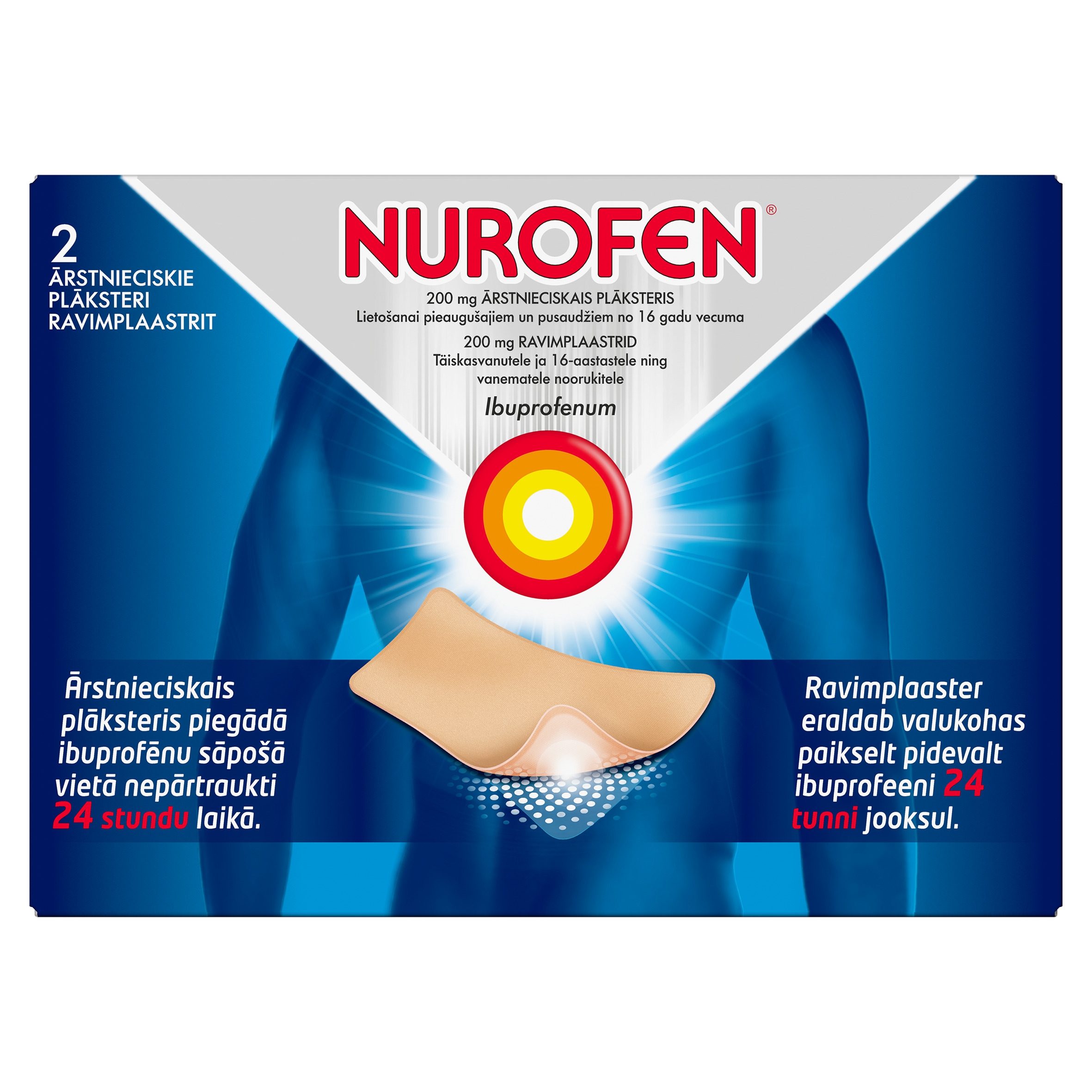 NUROFEN 200 mg ārstniecisks plāksteris, 2 gab. - Produkta attēls 