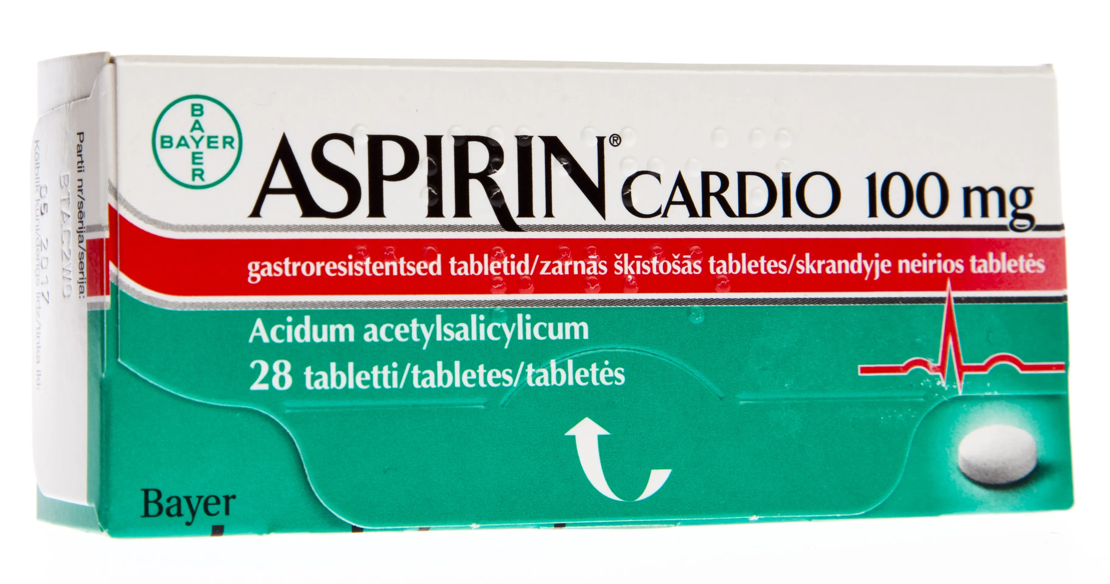 ASPIRIN Cardio 100 mg tabletes, 28 gab. - Produkta attēls 