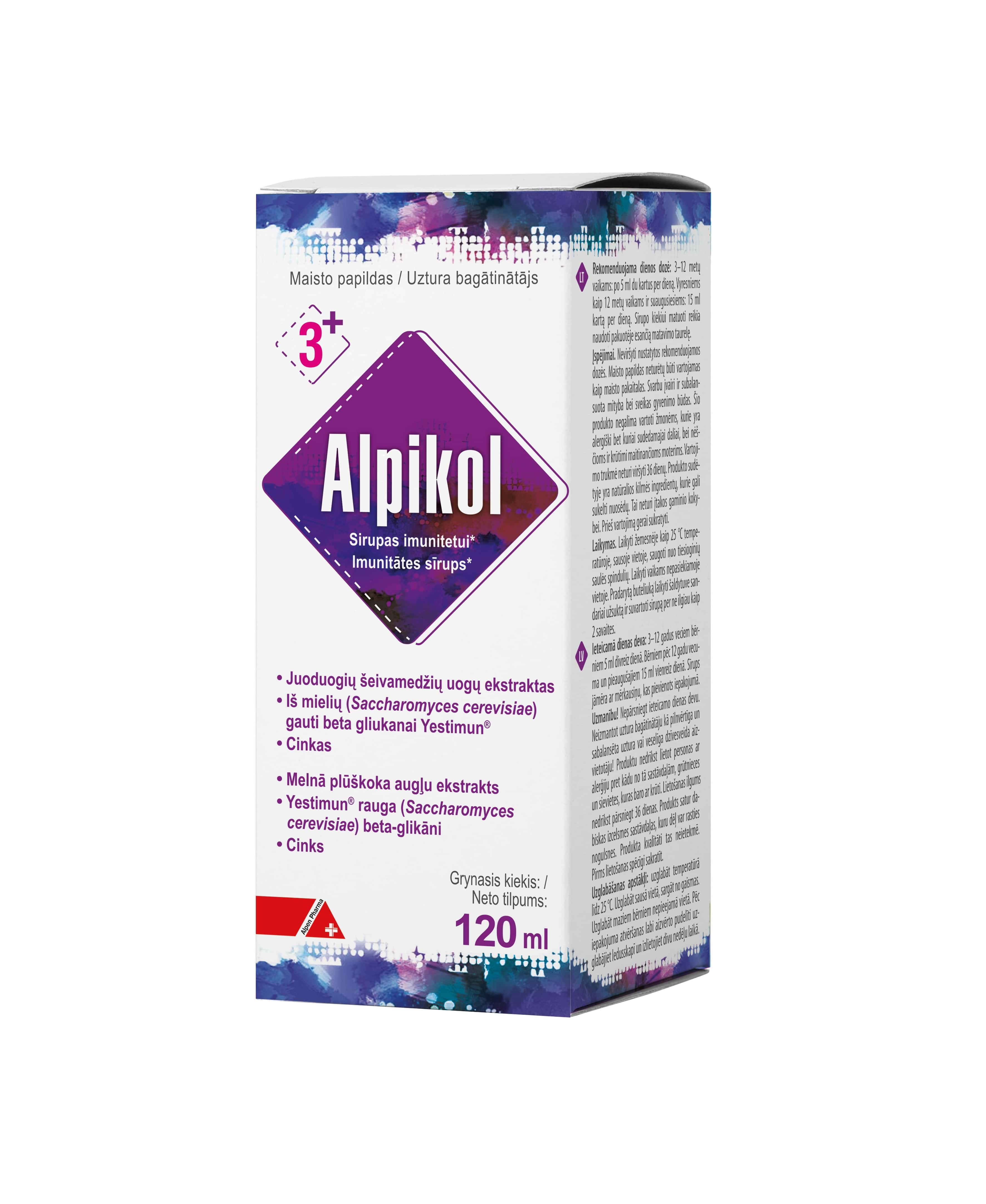ALPIKOL sīrups, 120 ml - Produkta attēls 