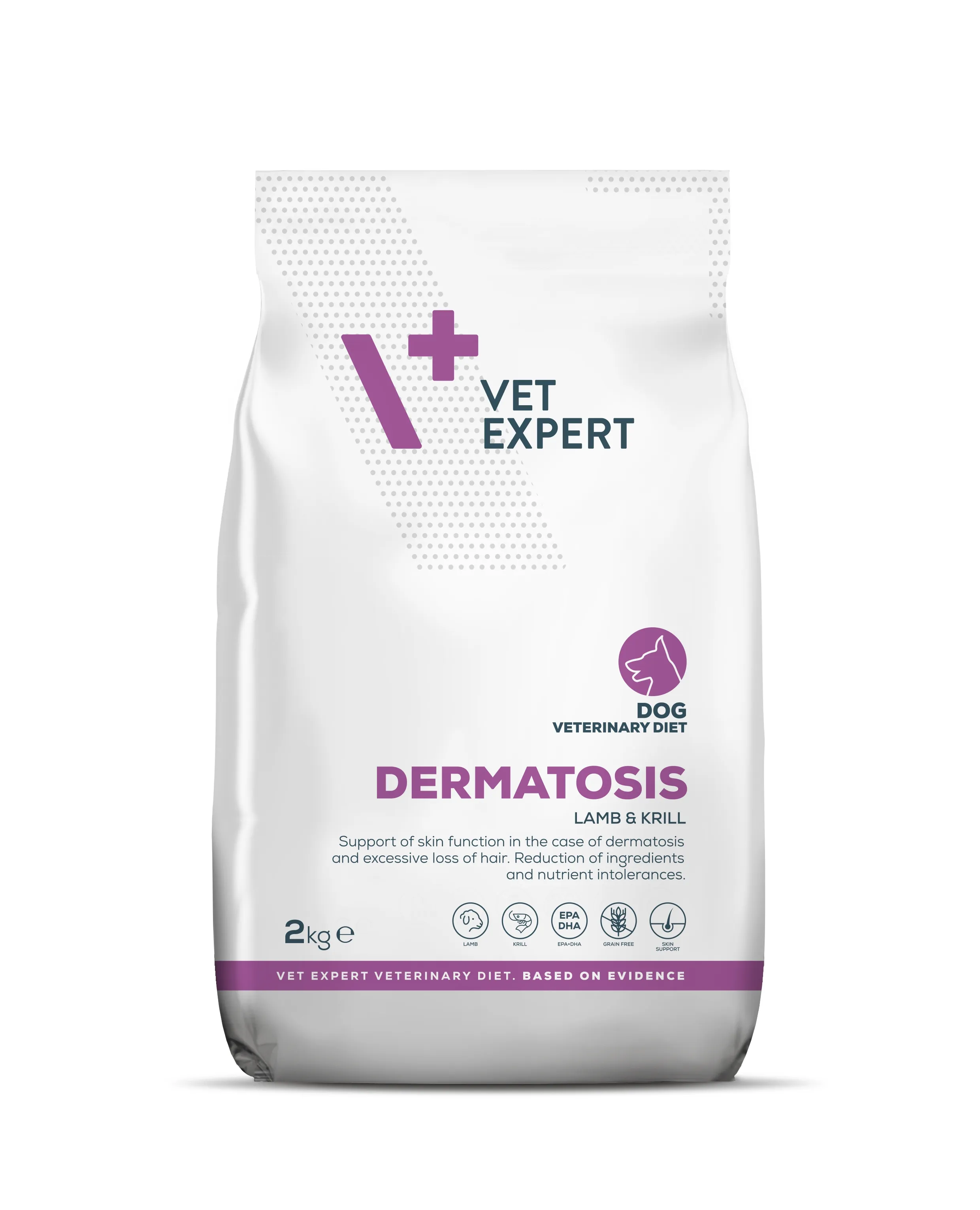 4T VD SUŅU DERMATOSIS SAUSĀ B AR JĒRU/KRILU 2KG - Produkta attēls 