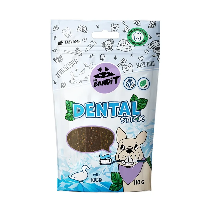 MR.BANDIT DENTAL STICKS KOCIŅI ZOBU VESELĪBAI AR PĪLI 110G - Produkta attēls 