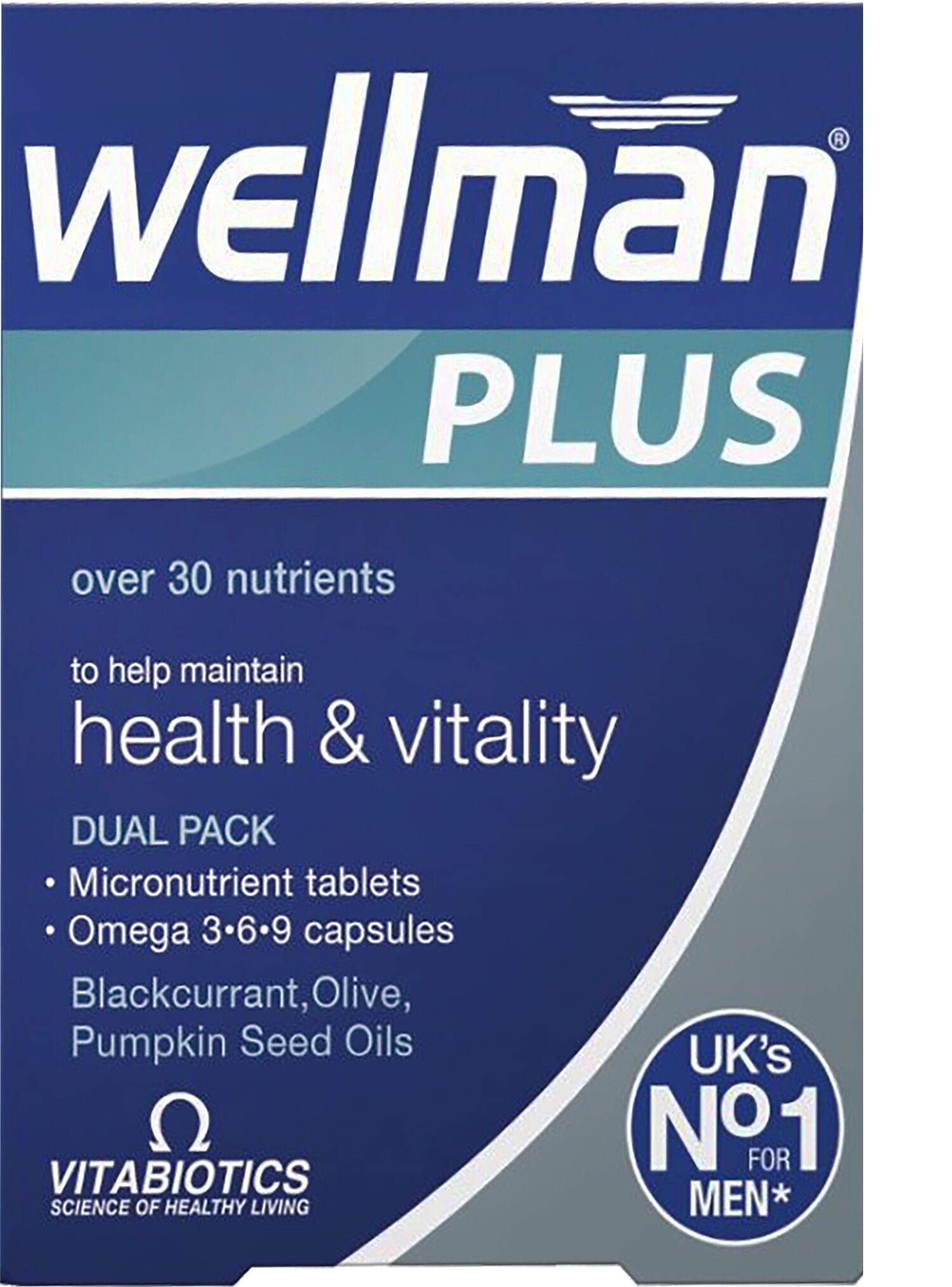 Wellman® Plus Omega 3-6-9, 28 tabletes un 28 kapsulas - Produkta attēls 