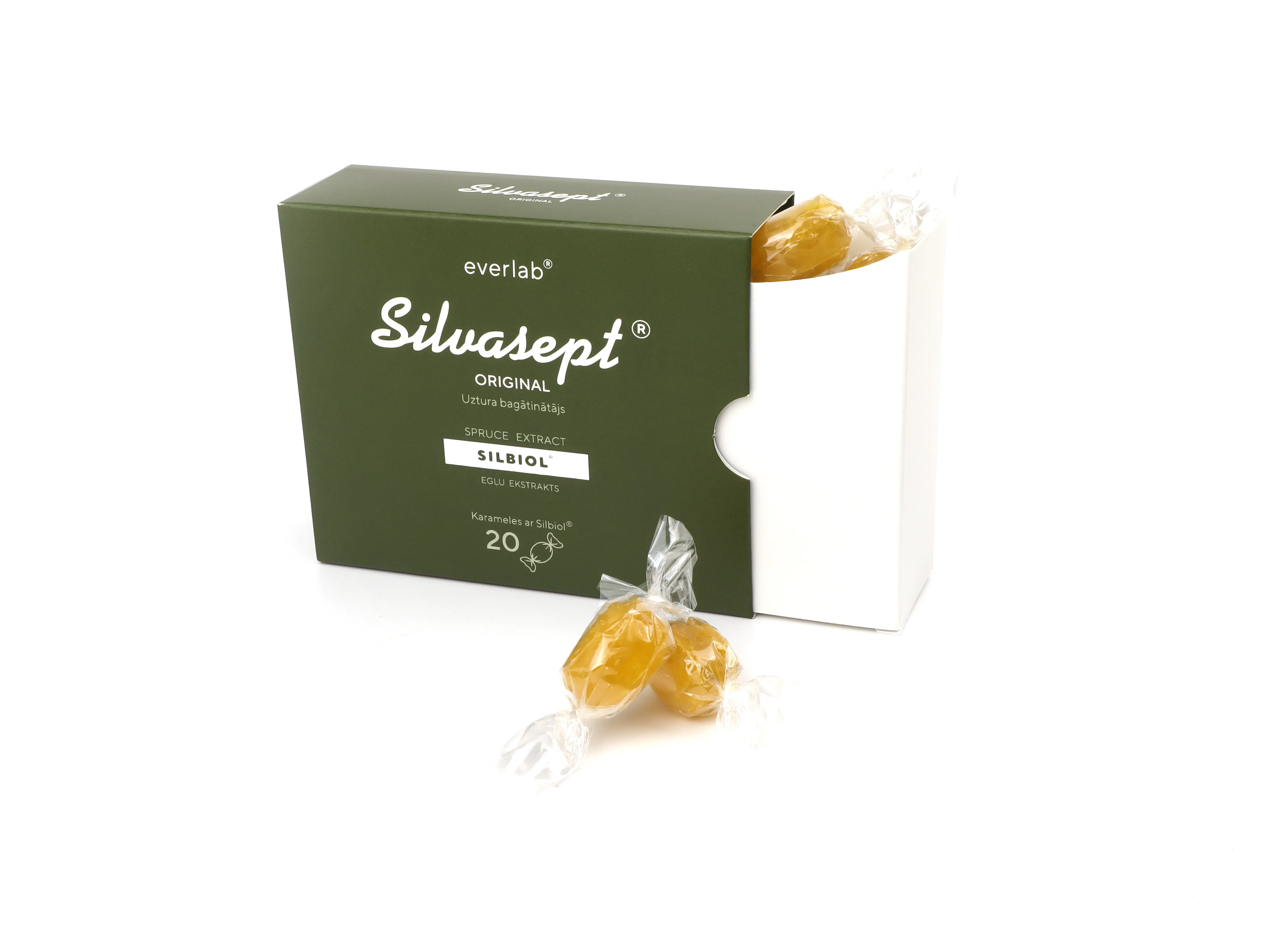SILVASEPT® original karameles, 20 gab. - Produkta attēls 