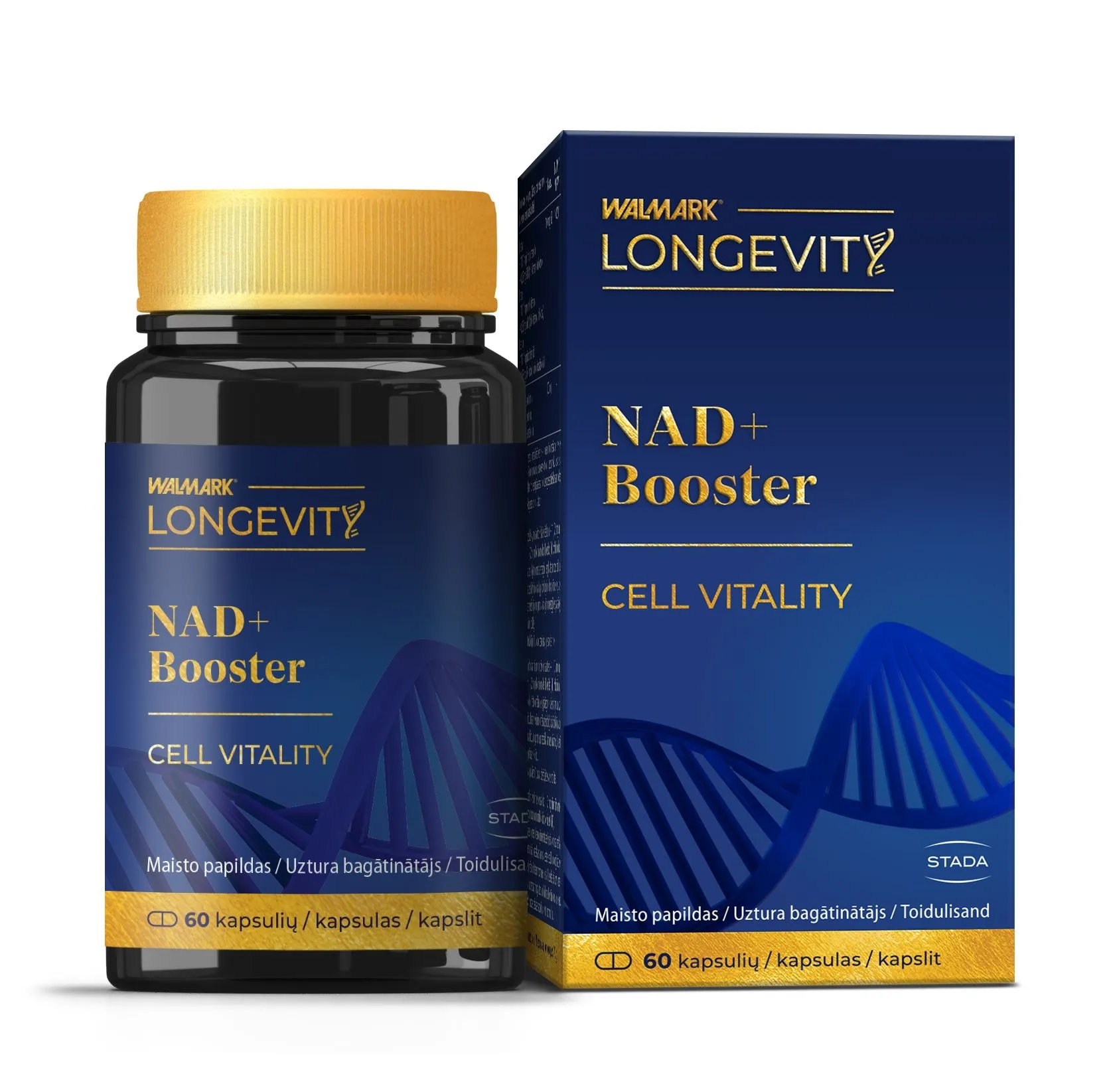 WALMARK Longevity NAD+ Booster kapsulas, 60 gab. - Produkta attēls 