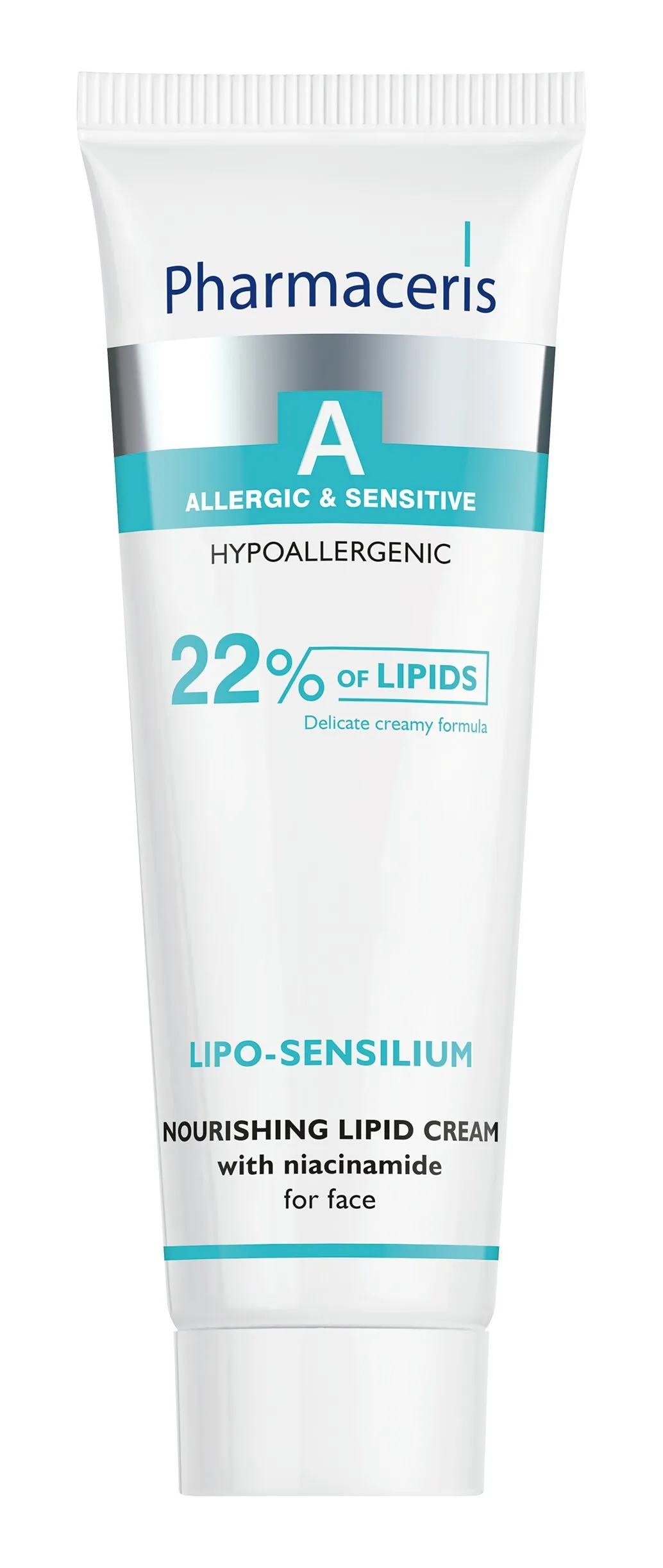 PHARMACERIS A Lipo-Sensilium barojošs 22% lipīdu krēms sejai ar niacinamīdu, 50ml - Produkta attēls 