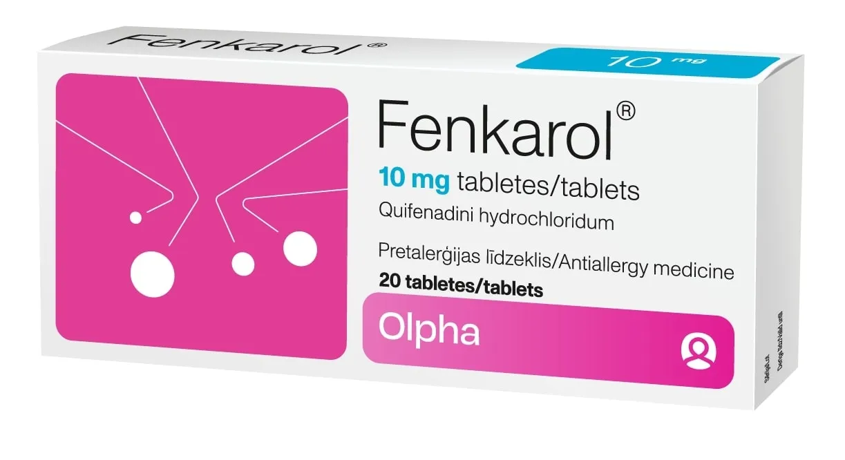 FENKAROL 10mg tabletes, 20 gab. - Produkta attēls 