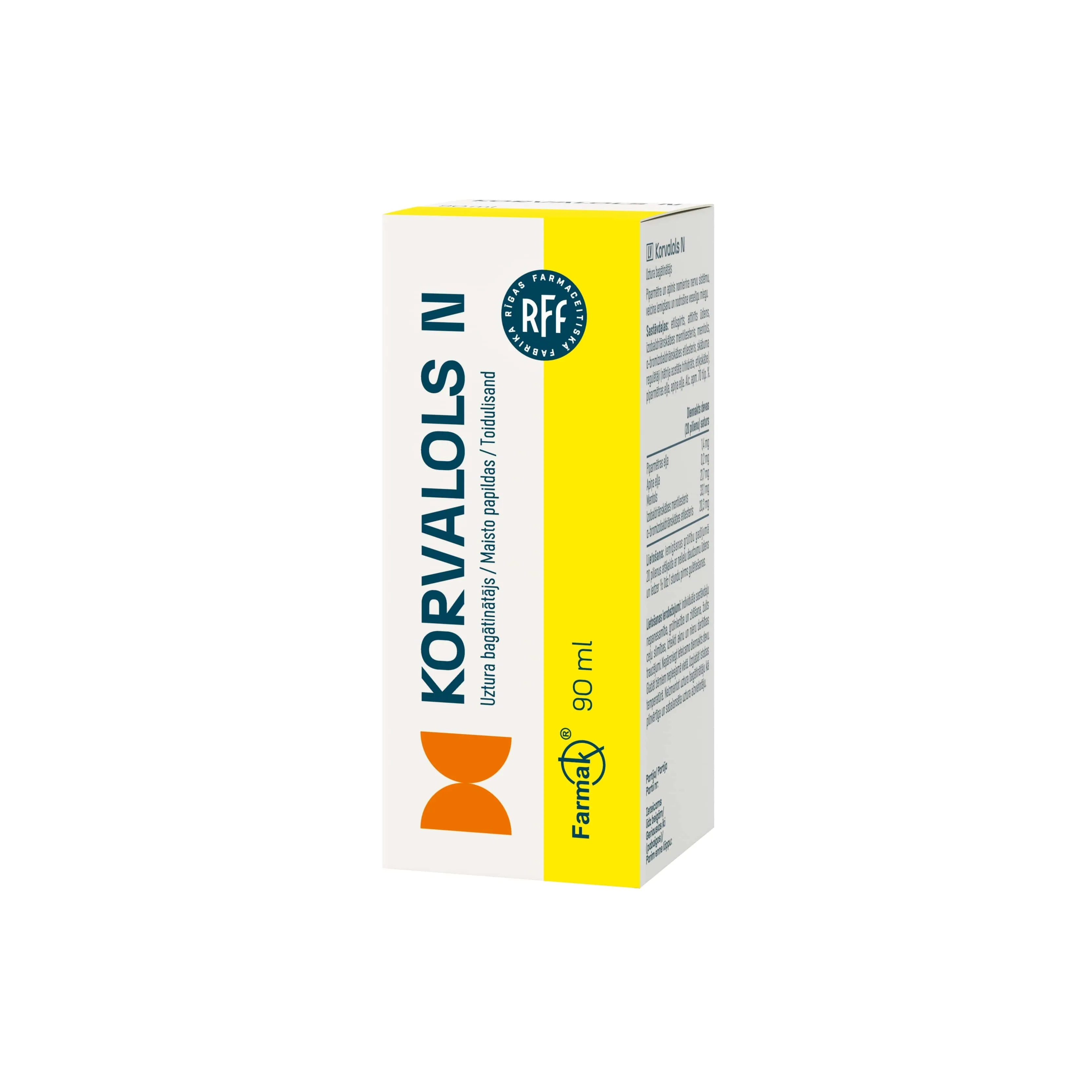 RFF Korvalols N GTT pilieni, 90 ml - Produkta attēls 