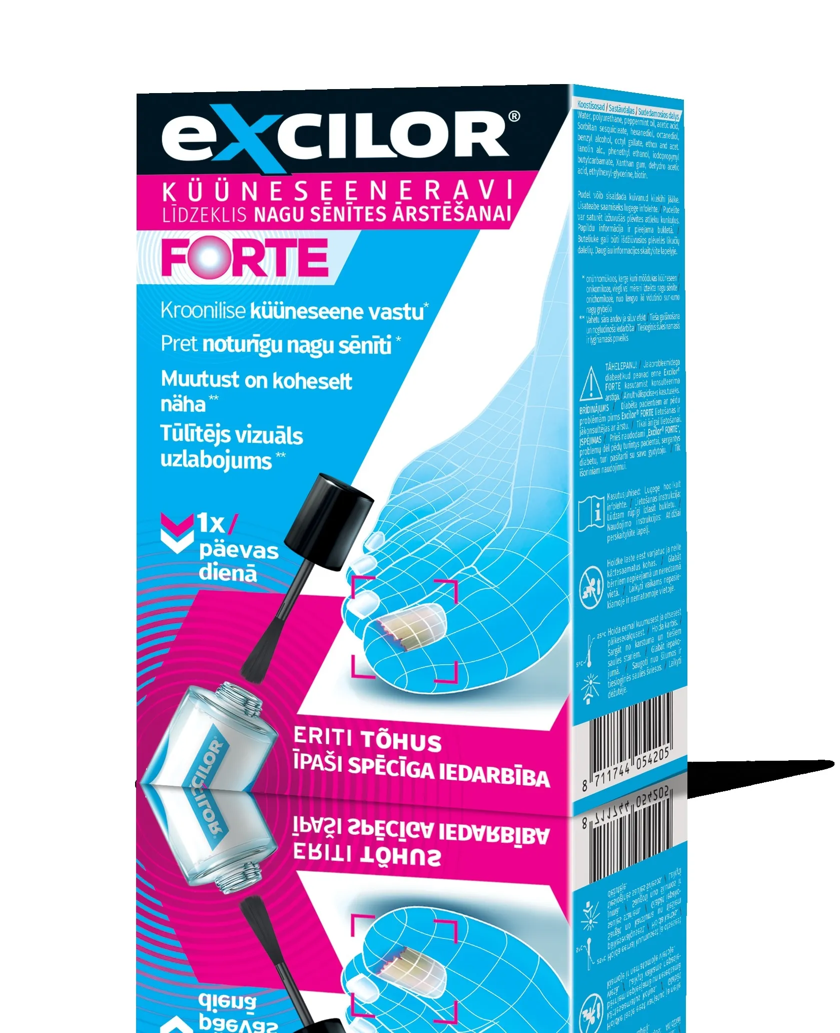 EXCILOR Forte nagu sēnītes ārstēšanai, 30ml. - Produkta attēls 