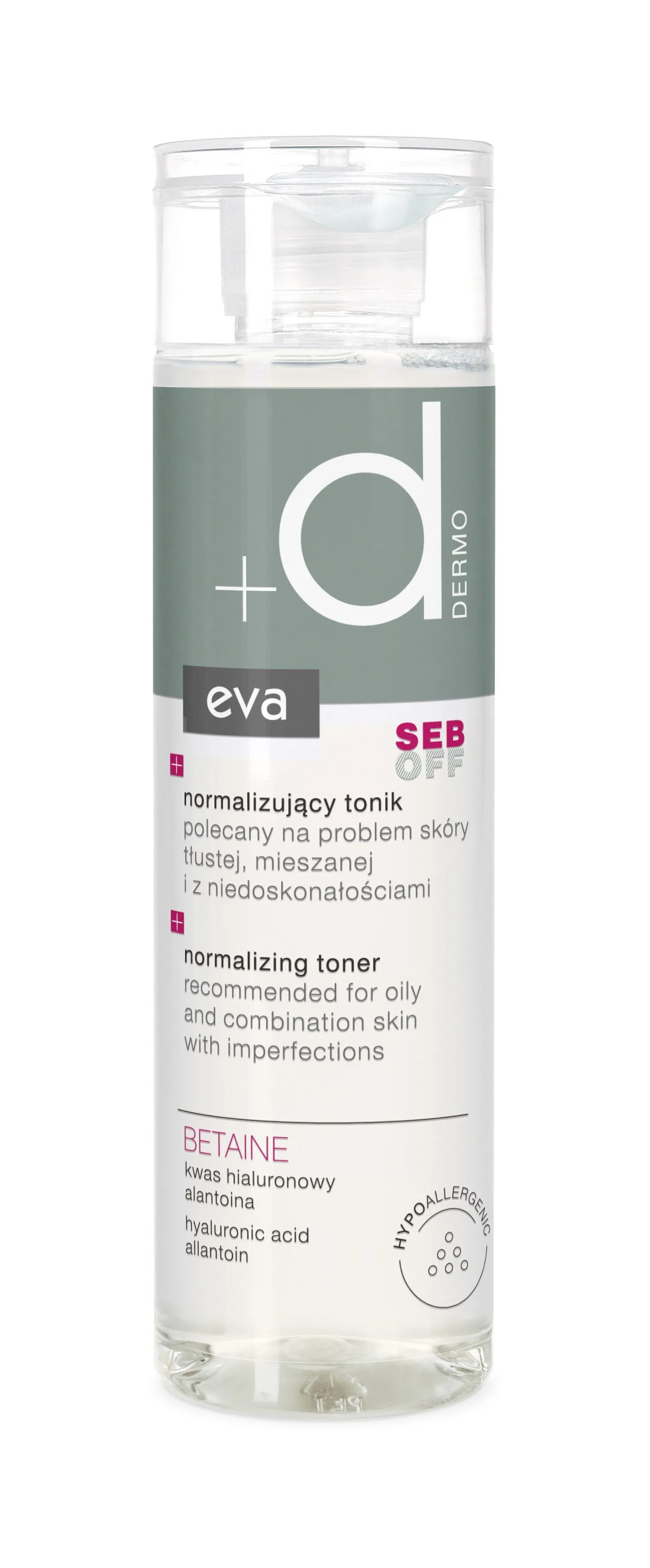 EVA DERMO Seb Off normalizējošs toniks sejai, 200 ml - Produkta attēls 