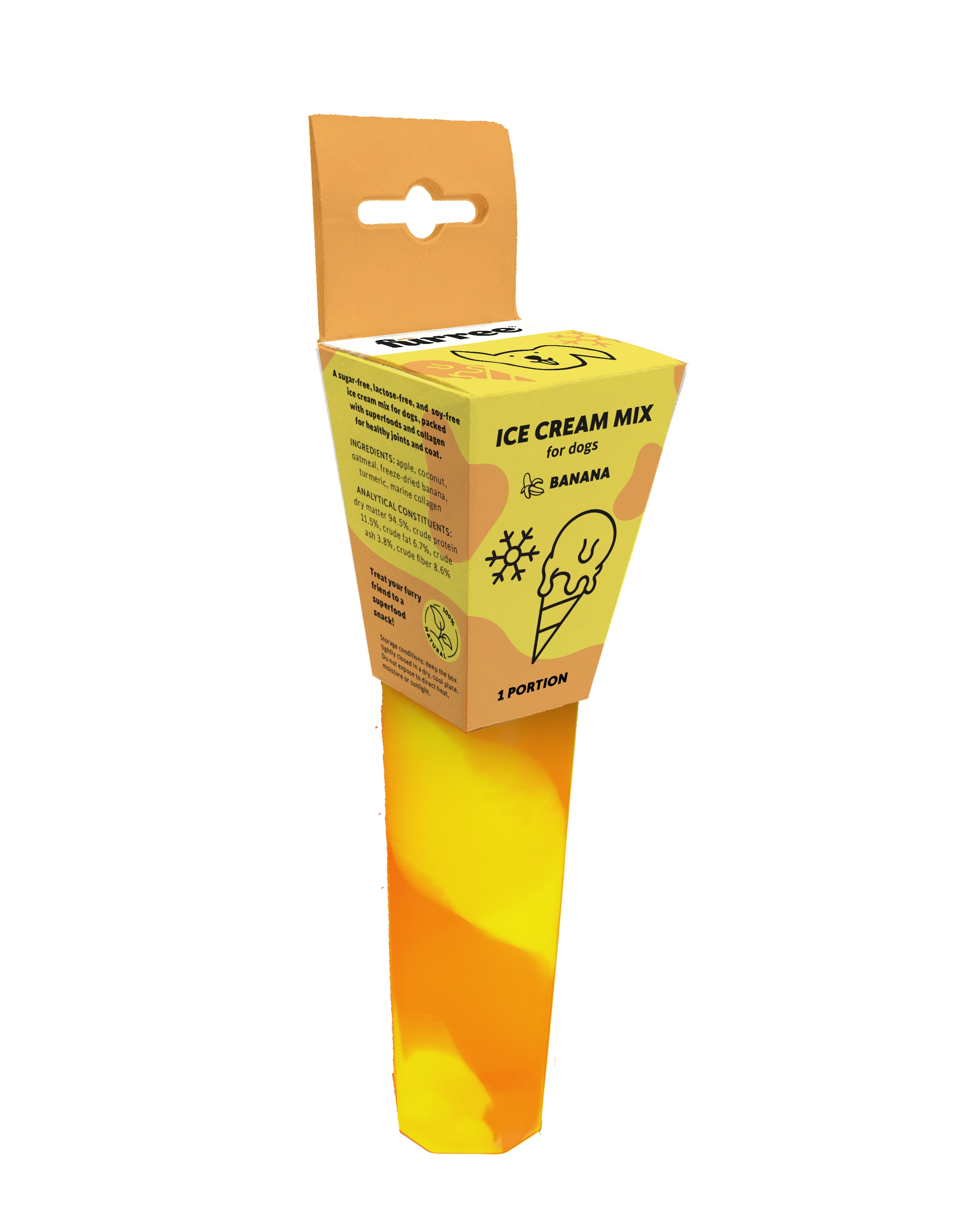 Fürree saldējuma pulveris Banāns 10g (1 porcija) suņiem - Produkta attēls 