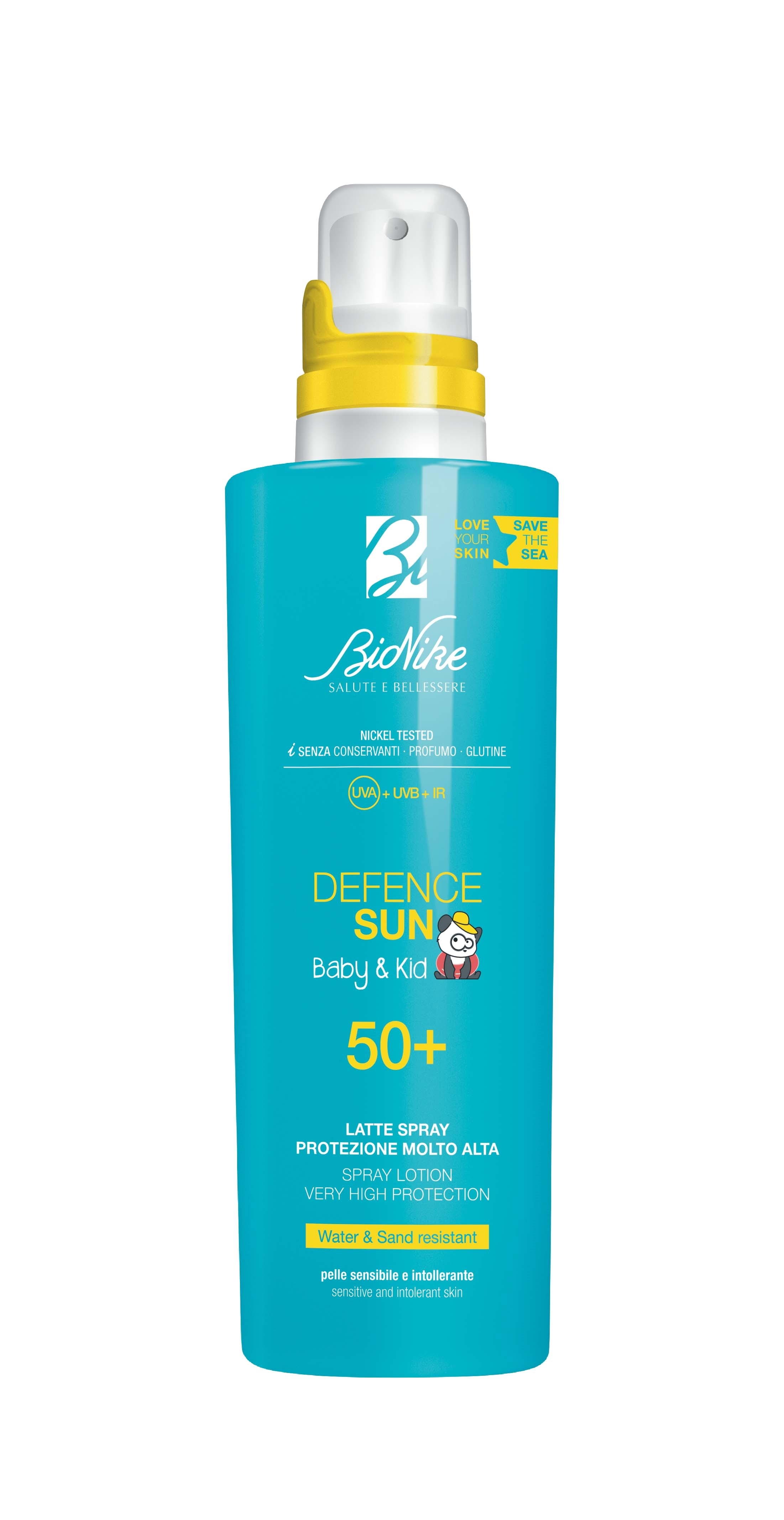 BIONIKE Defence Sun 50+ izsmidzināms aizsarglosjons bērniem, 200 ml - Produkta attēls 