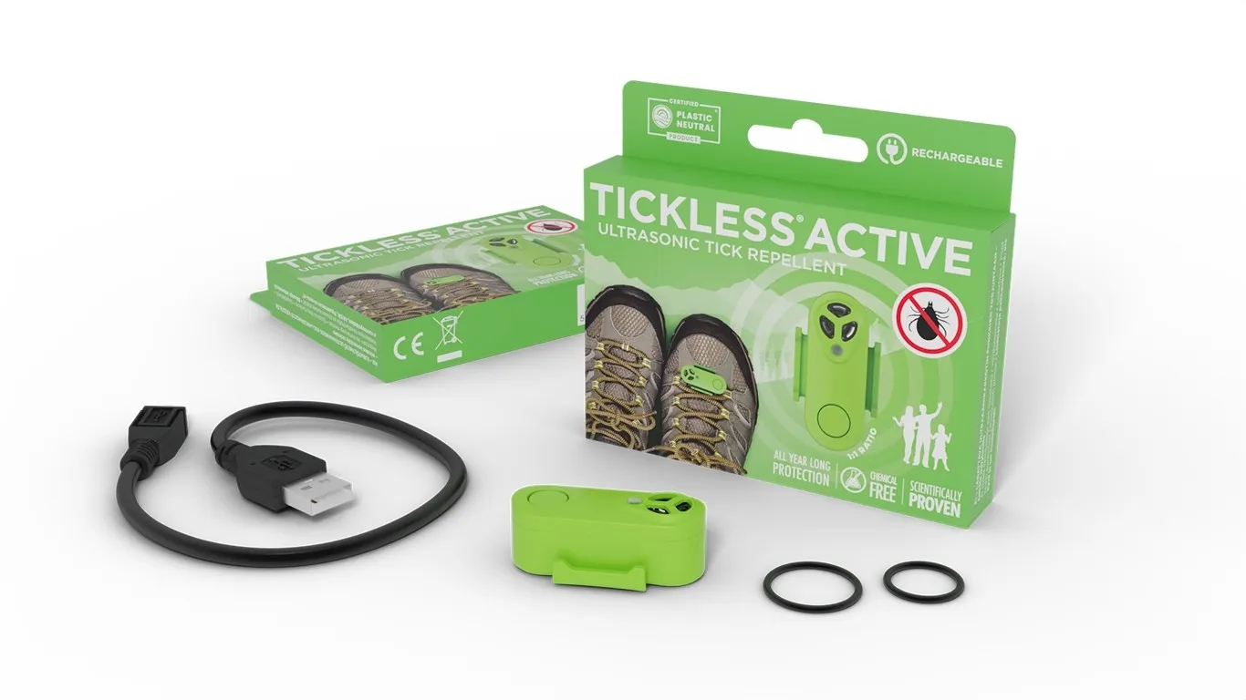 Tickless Active ultraskaņas repelenta ierīce, zaļa (USB lādējama) - Produkta attēls 