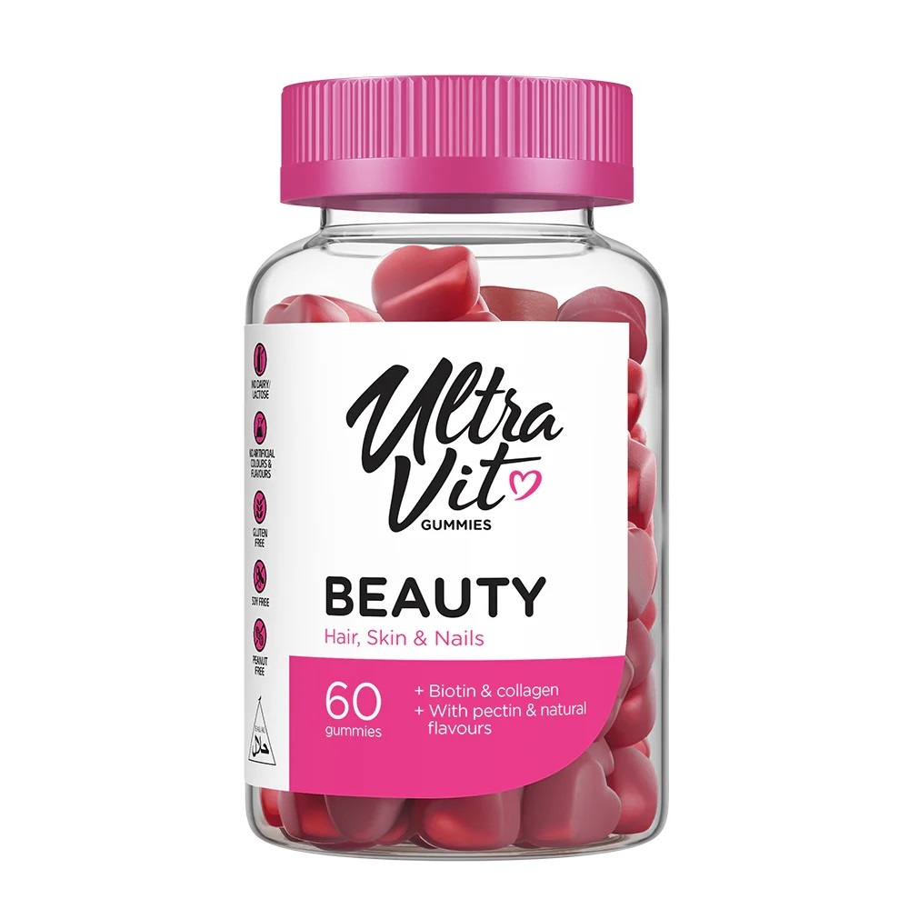 ULTRAVIT Gummies Beauty košļājamās pastilas, 60 gab. - Produkta attēls 
