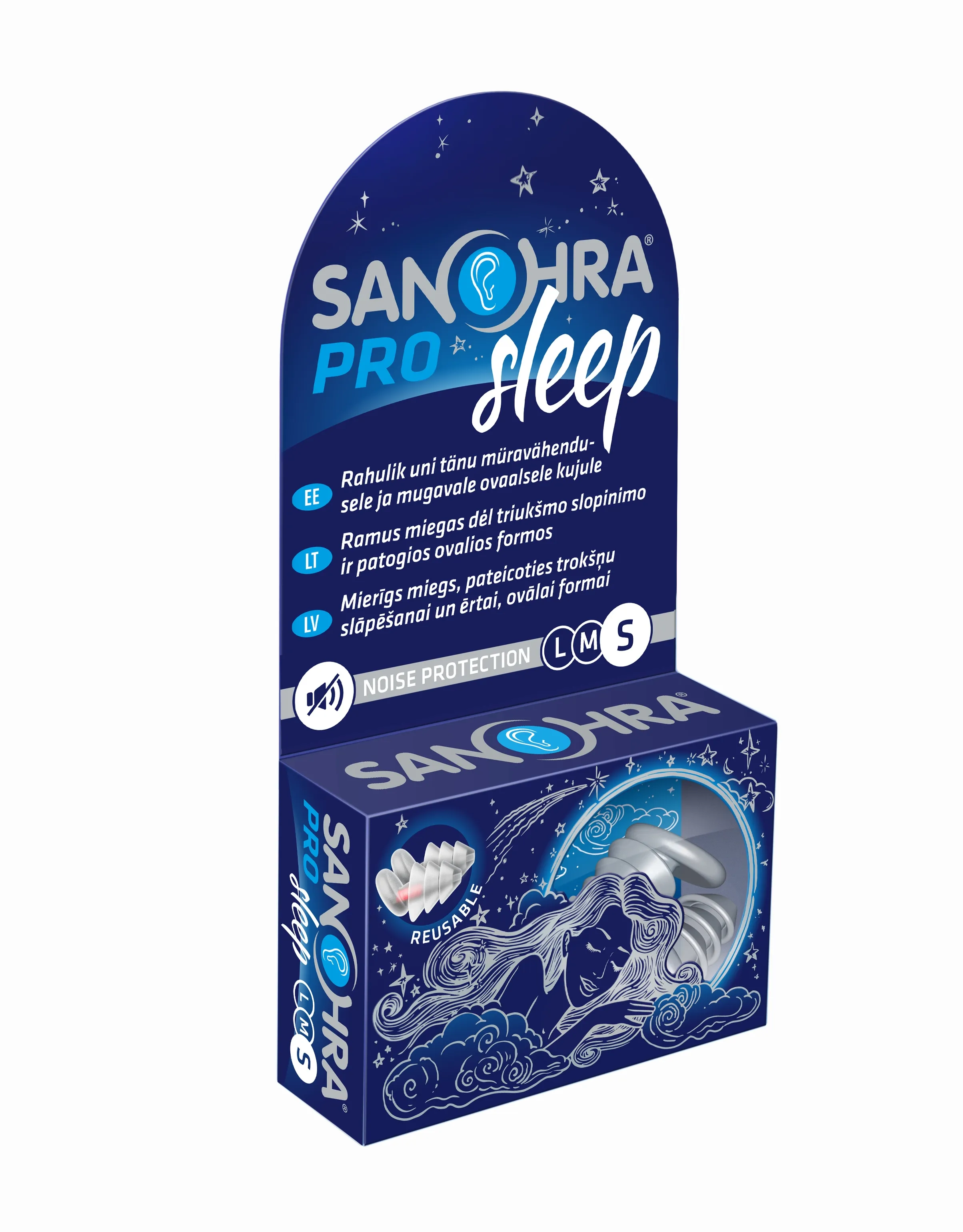 SANOHRA Pro Sleep ausu aizbāžņi miegam (S izmērs), 2 gab - Produkta attēls 