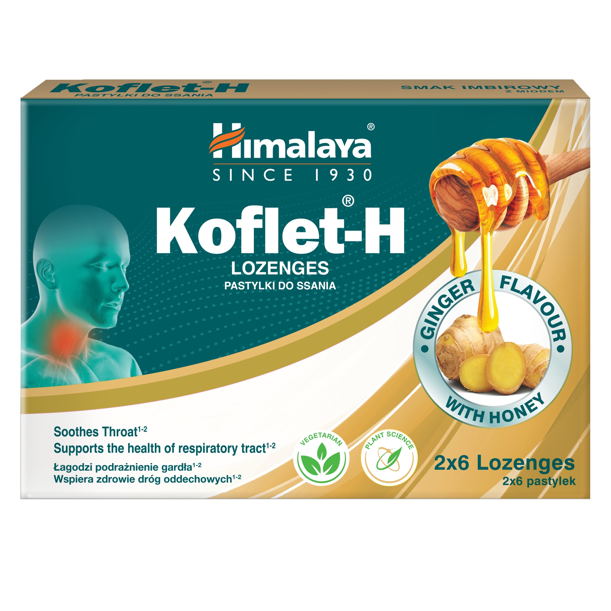 HIMALAYA Koflet-H ledenes ar ingvera garšu, 12 gab - Produkta attēls 