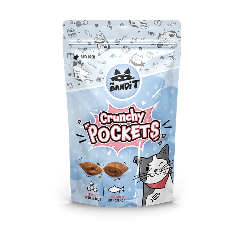 MR.BANDIT CAT KRAUKŠĶĪGI CEPUMI AR LAŠA PILDĪJUMU 40G - Produkta attēls 