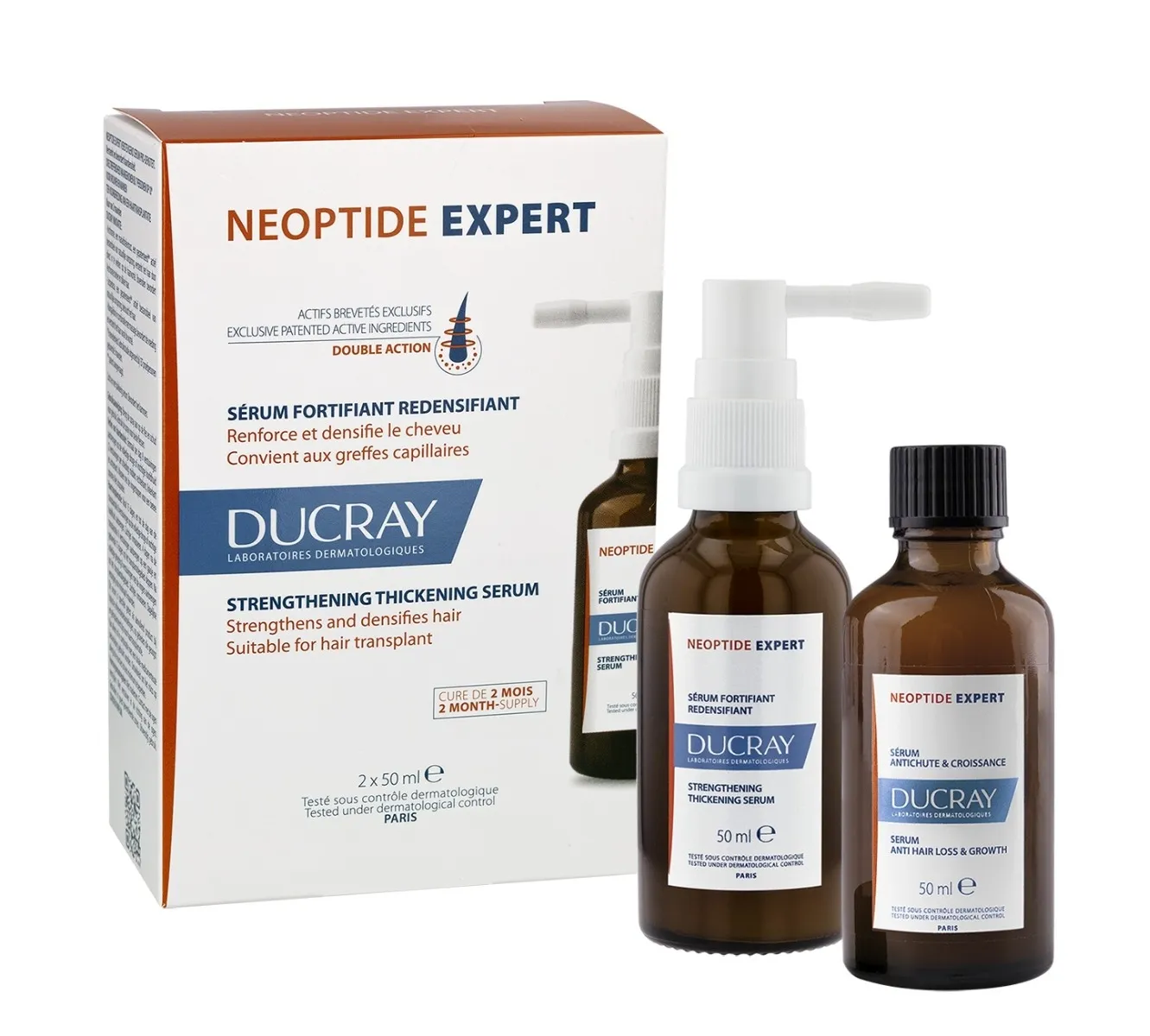 DUCRAY Neoptide Expert serums pret matu izkrišanu, 2 x 50ml - Produkta attēls 2