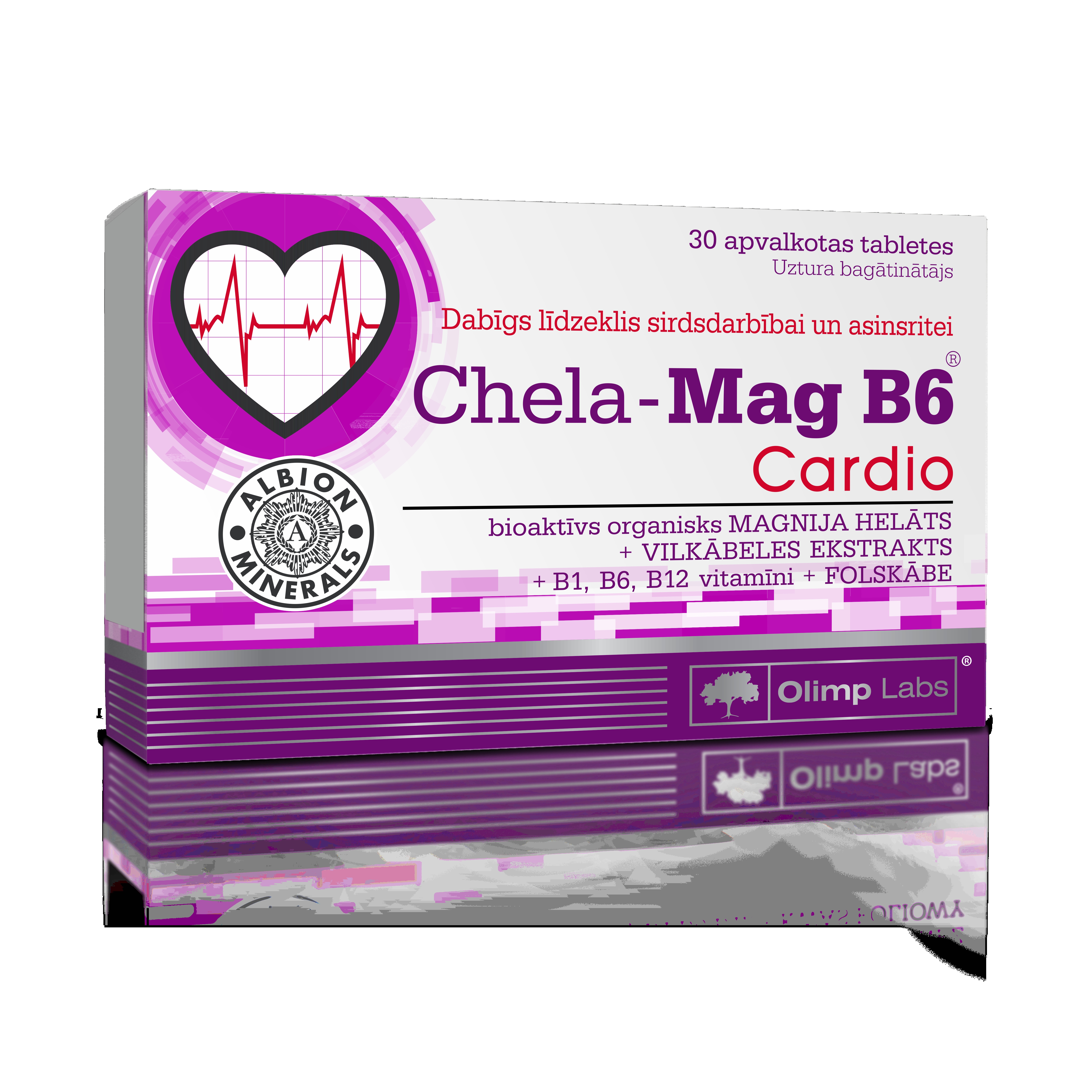 OLIMPLABS CHELA MAG B6 CARDIO TBL N30 - Produkta attēls 
