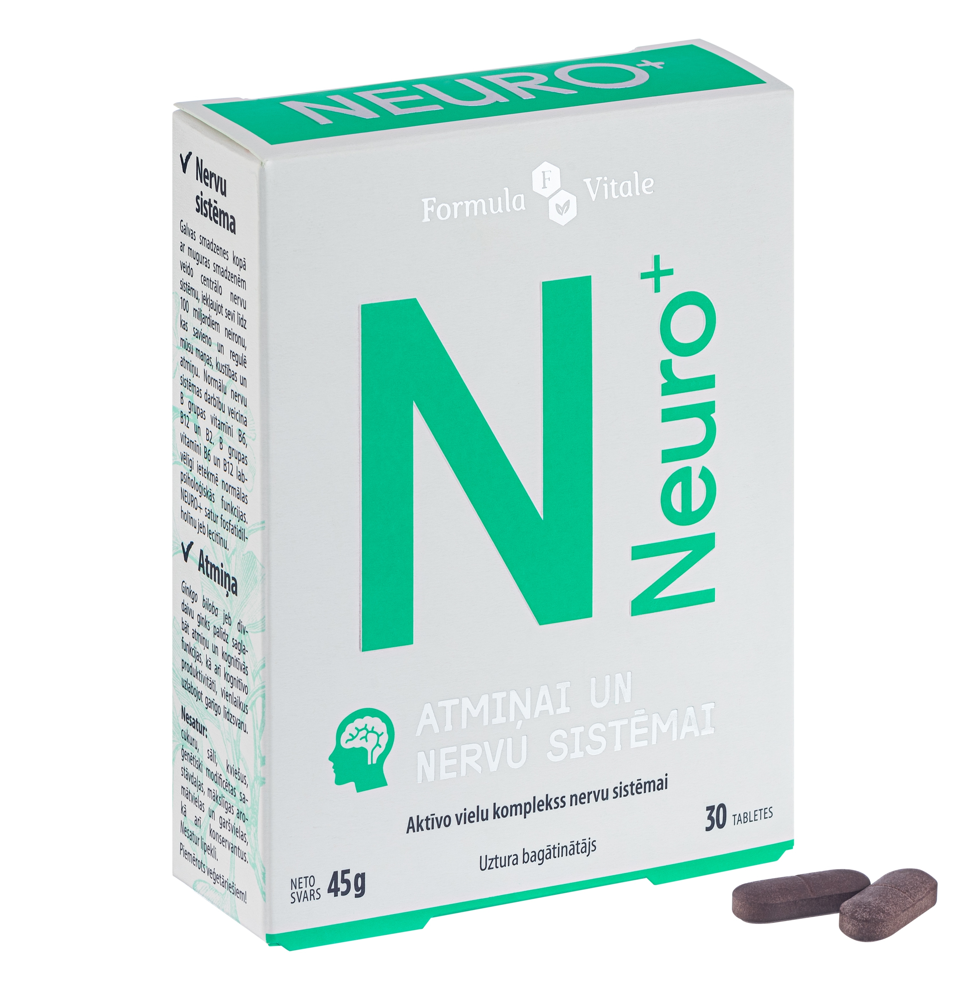 FORMULA VITALE Neuro+ tabletes, 30 gab. - Produkta attēls 