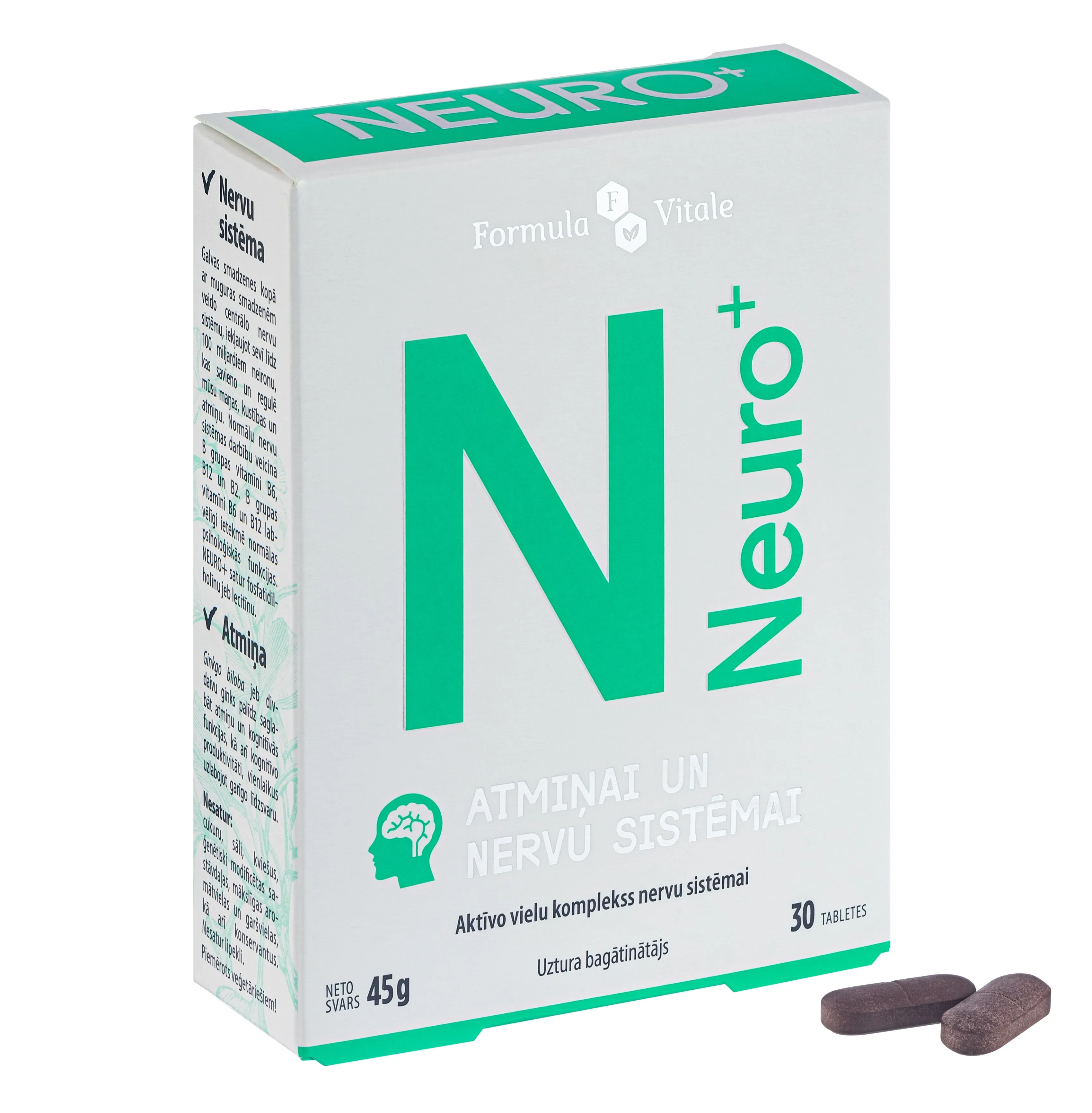 FORMULA VITALE Neuro+ tabletes, 30 gab. - Produkta attēls 