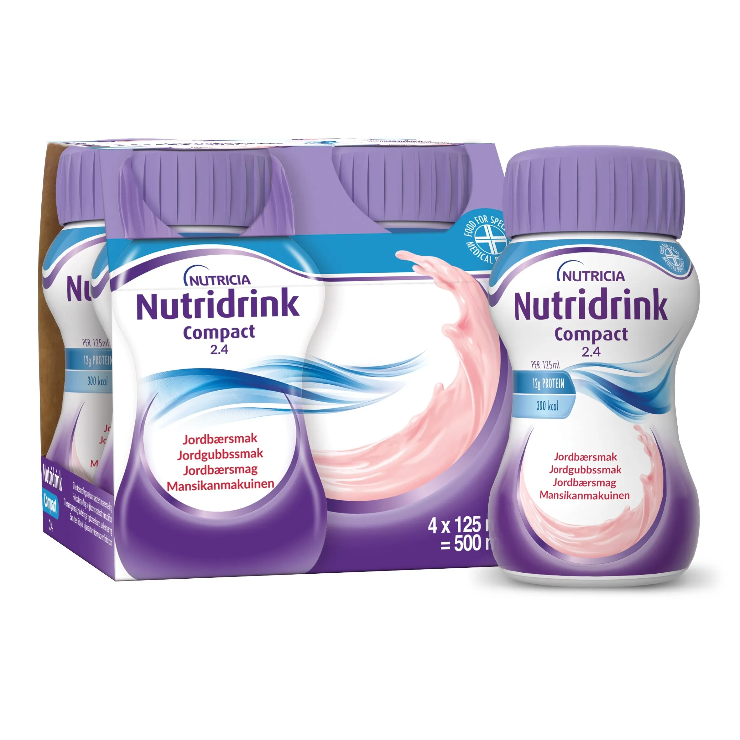 NUTRIDRINK ar zemeņu garšu, 125 ml - Produkta attēls 