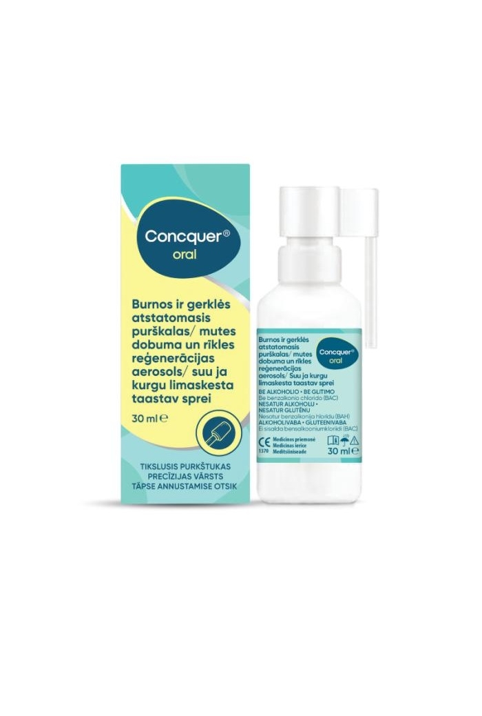 CONCQUER Oral mutes un kakla aerosols, 30 ml - Produkta attēls 